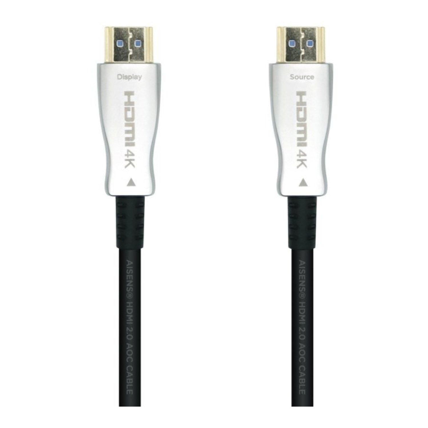 Aisens Cable HDMI 2.0 AOC · 50m · 4K · Macho/Macho · Negro
