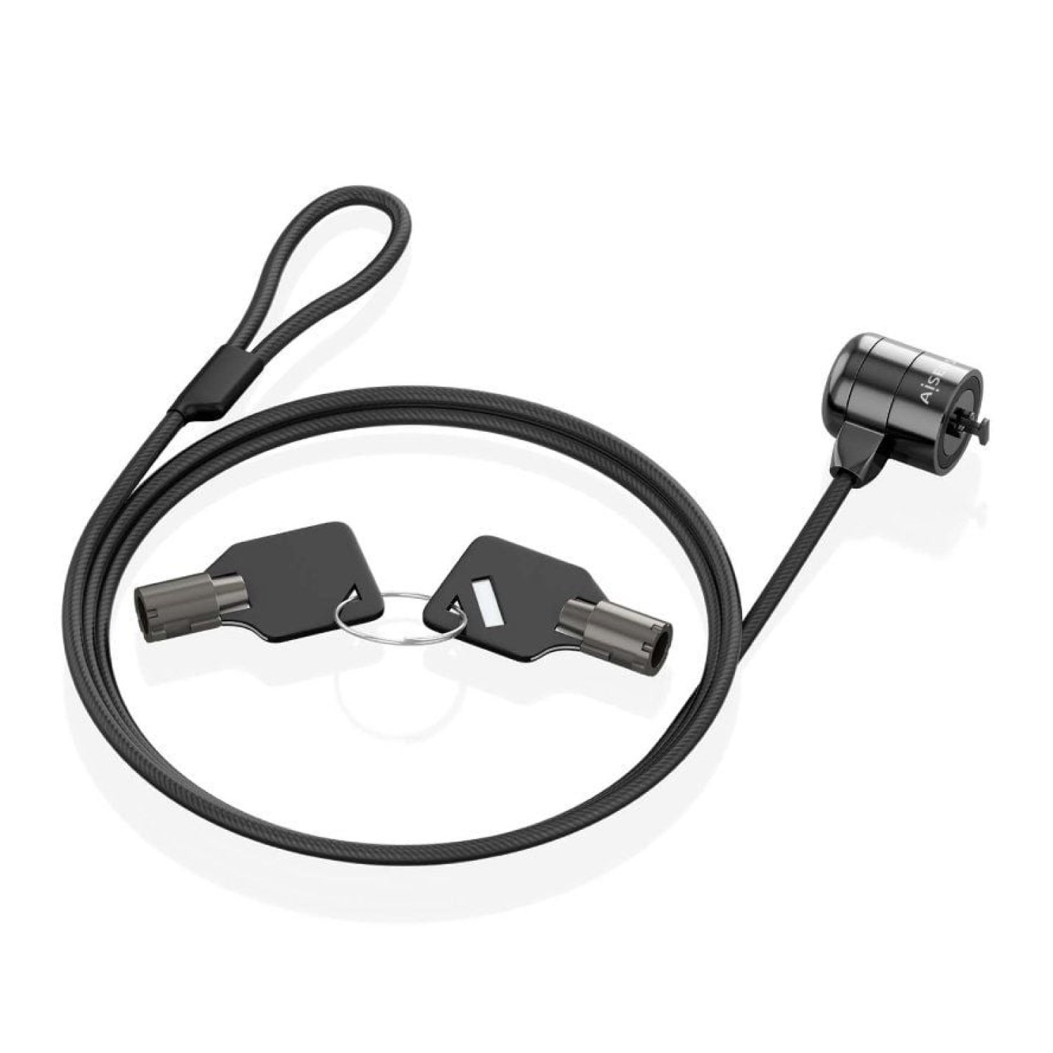 Aisens Cable de Seguridad para Portátiles · 1,5m · Candado de Acero