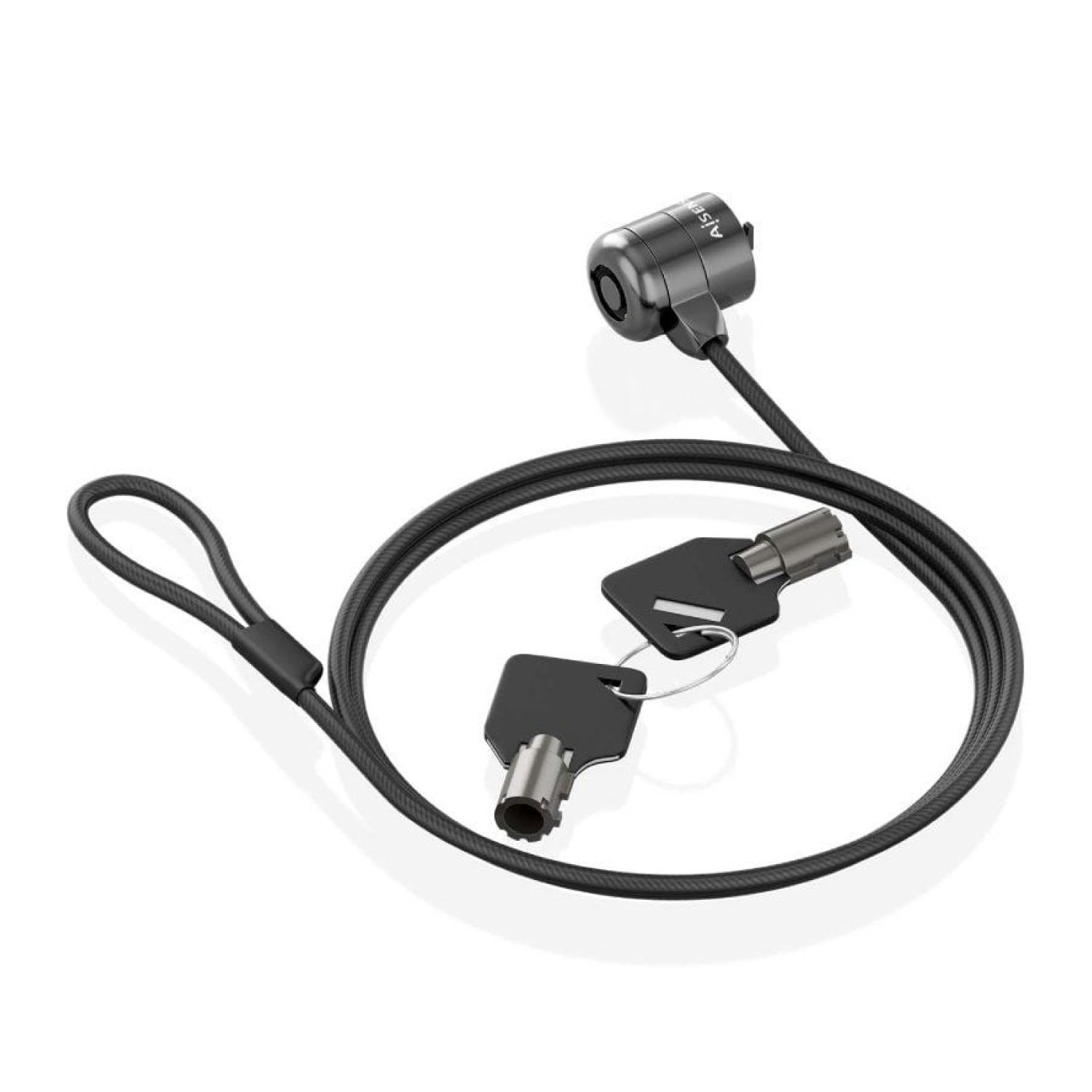 Aisens Cable de Seguridad para Portátiles · 1,5m · Candado de Acero