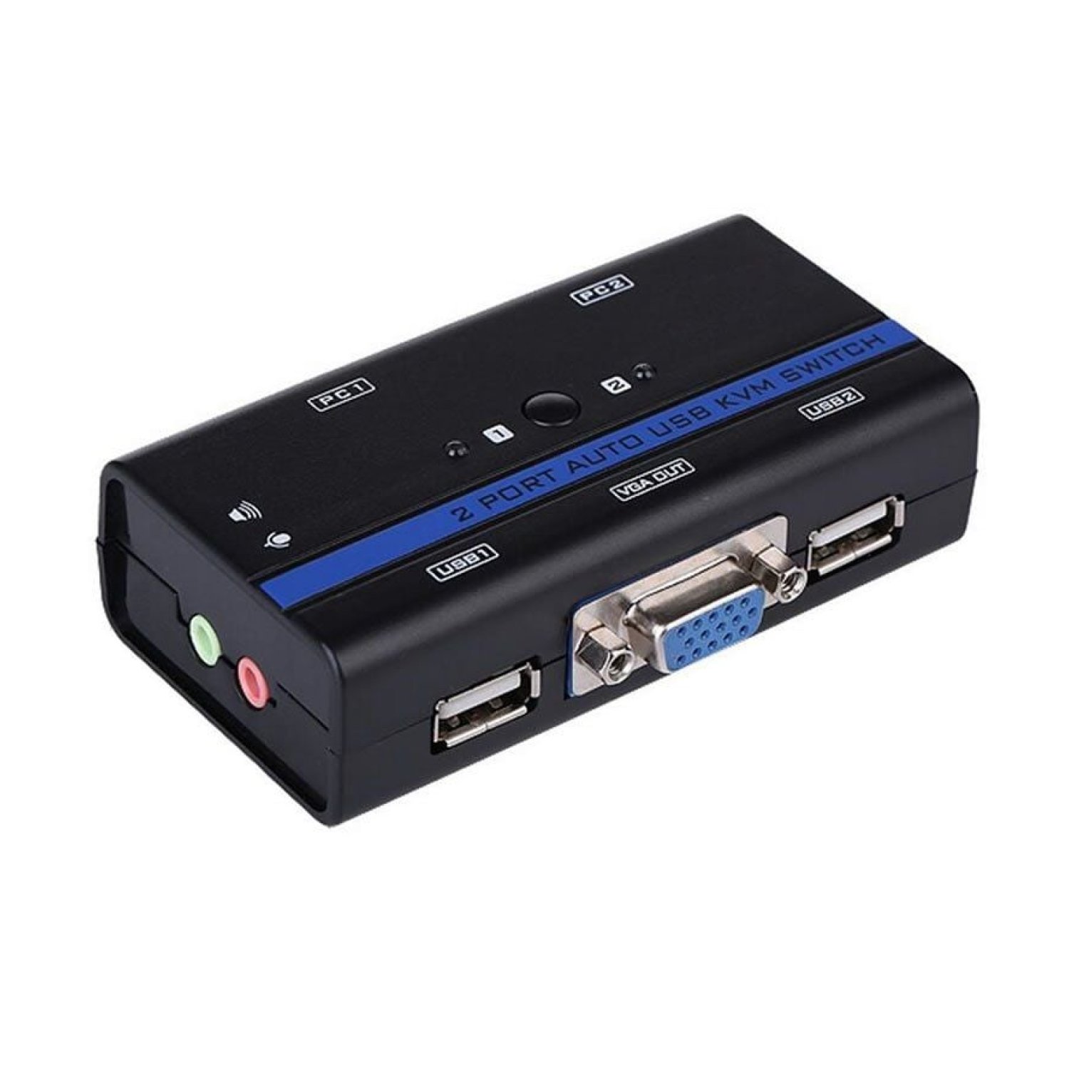 Aisens Conmutador KVM SVGA · 2 PC · 1 Teclado y Ratón