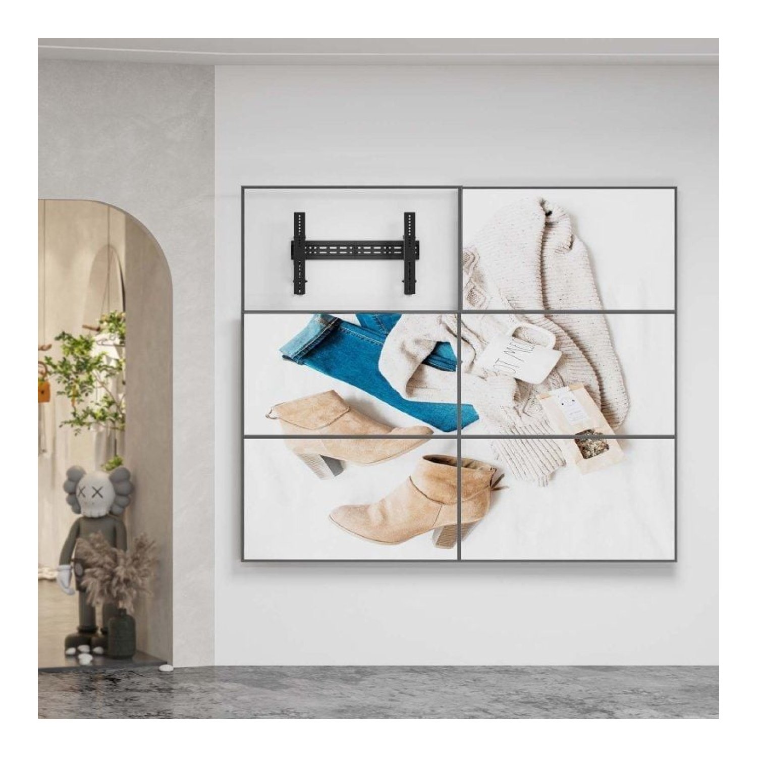 Aisens VW70LPO-255 · Soporte Pared Videowall Nivelable · 37-70" · Hasta 70kg