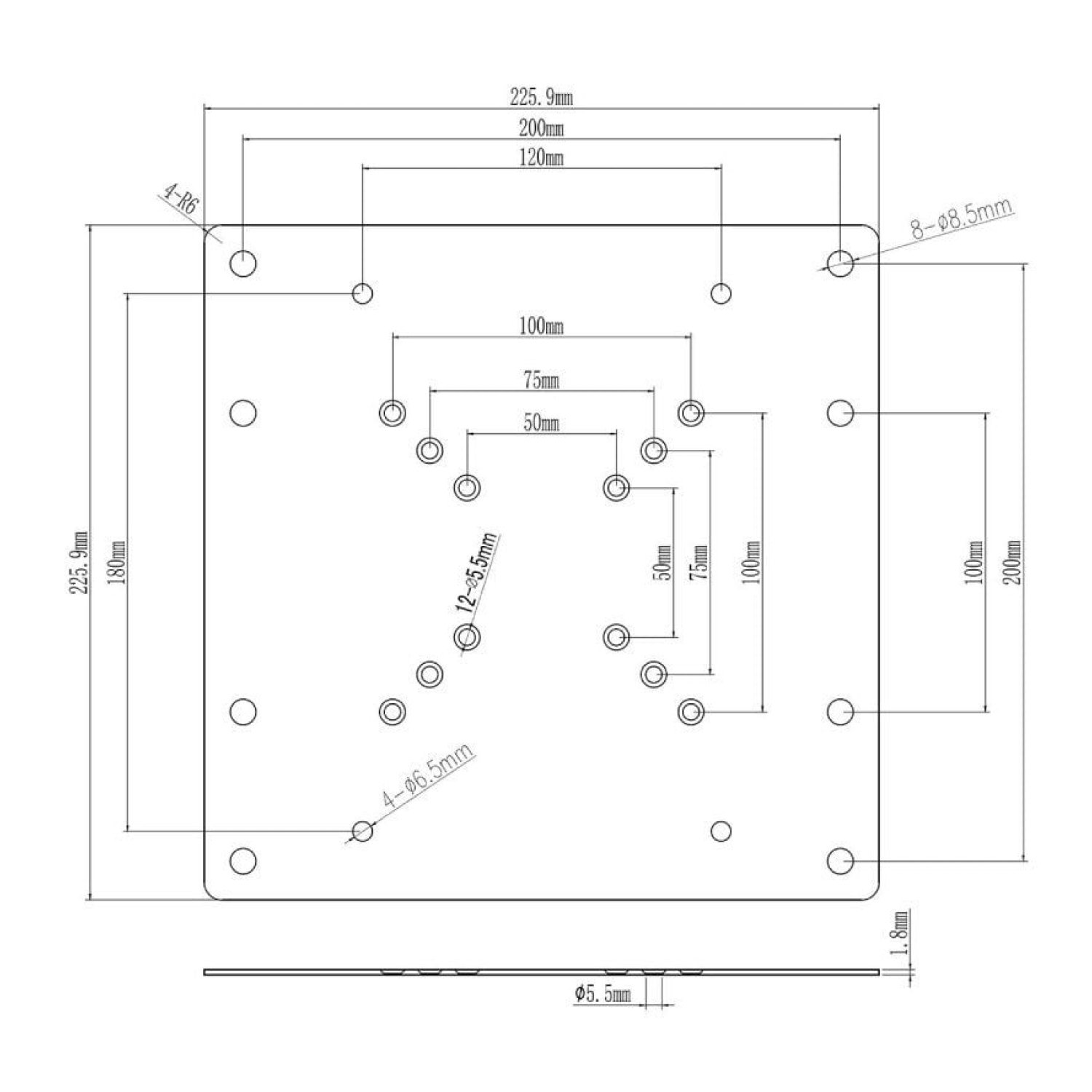 Aisens · Soporte VESA 200x200 · Hasta 30kg