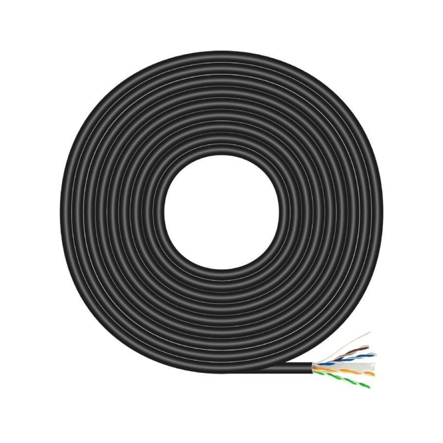 Aisens Bobina Cable RJ45 Cat.6 · 100m · UTP AWG23 · Impermeable · Negro