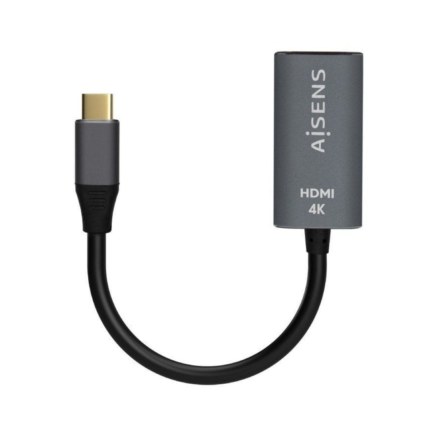 Aisens · Convertidor HDMI a USB-C · 4K 60Hz · 15cm · Gris