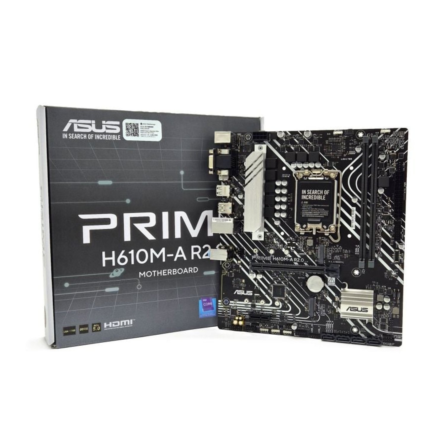 Asus Prime H610M-A R2.0 · Socket 1700 · DDR5 · PCIe 4.0 · Micro ATX