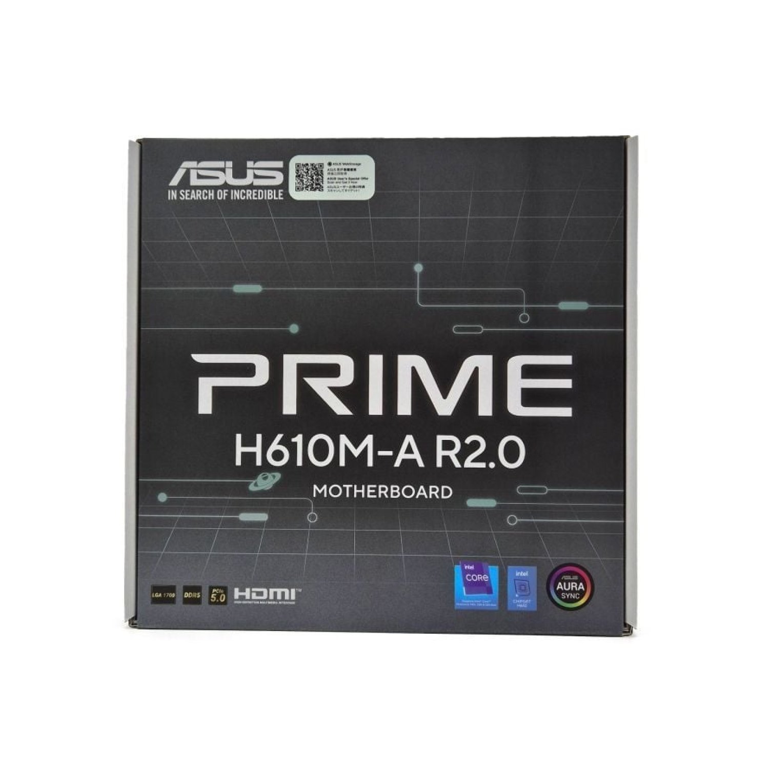 Asus Prime H610M-A R2.0 · Socket 1700 · DDR5 · PCIe 4.0 · Micro ATX