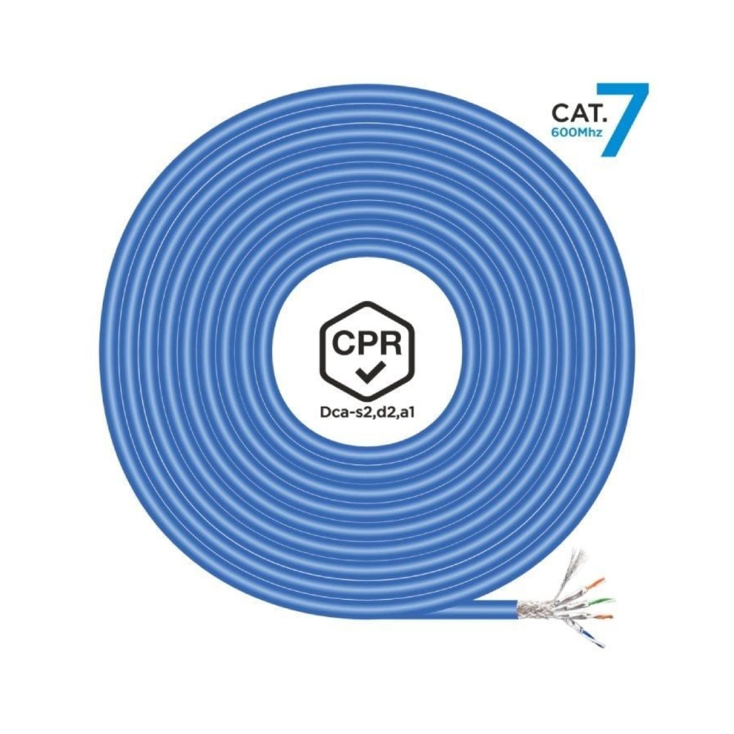 Aisens · Bobina Cable RJ45 SFTP Cat.7 · 100m · AWG23 · LSZH CPR · Azul