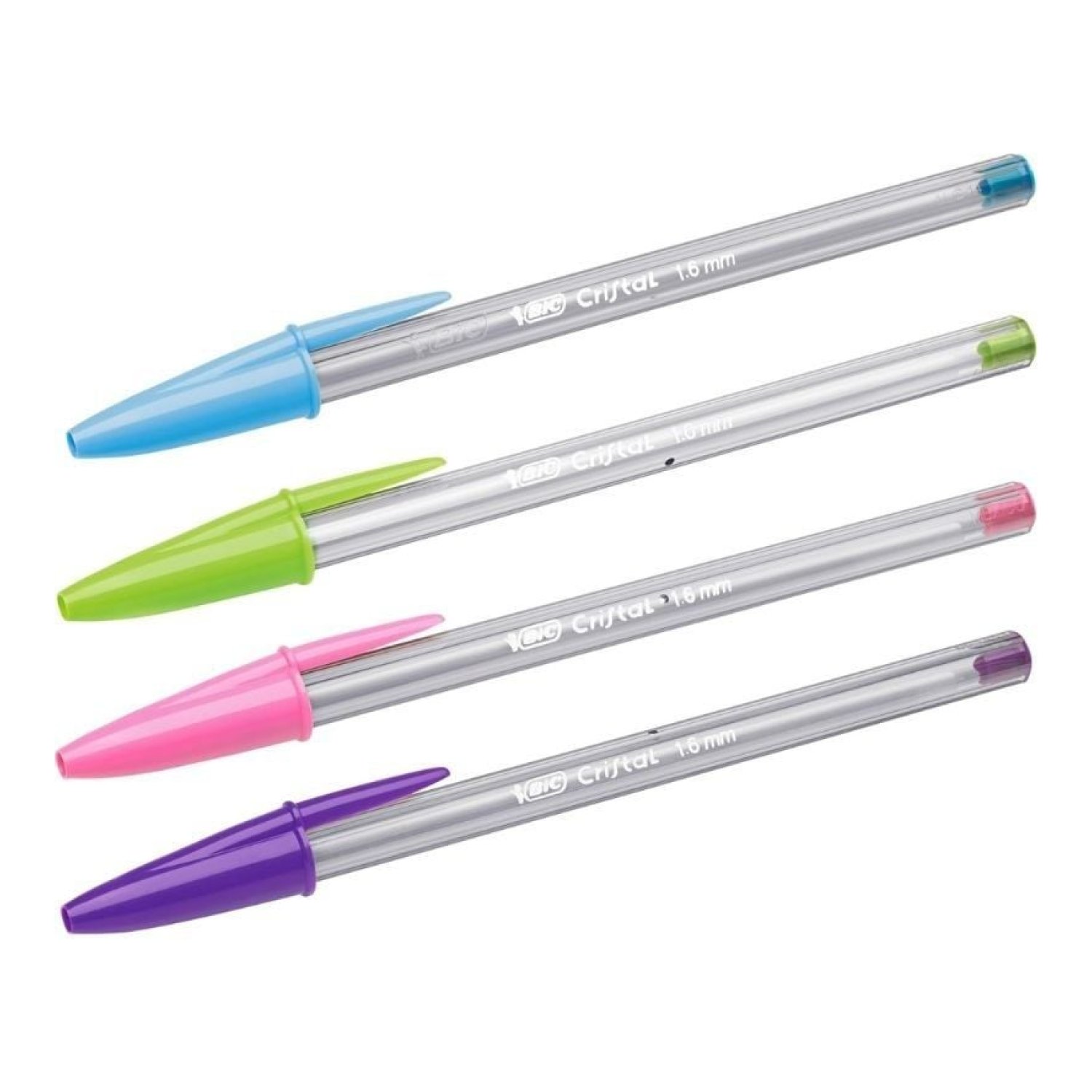 BIC Cristal Fun · Bolígrafos Tinta de Aceite · 10 unidades · Colores Surtidos