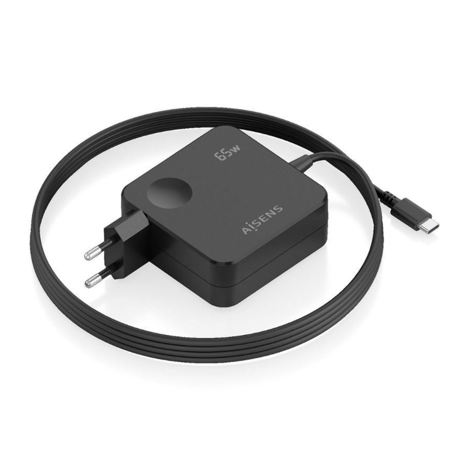 Aisens · Cargador USB-C 65W · Negro