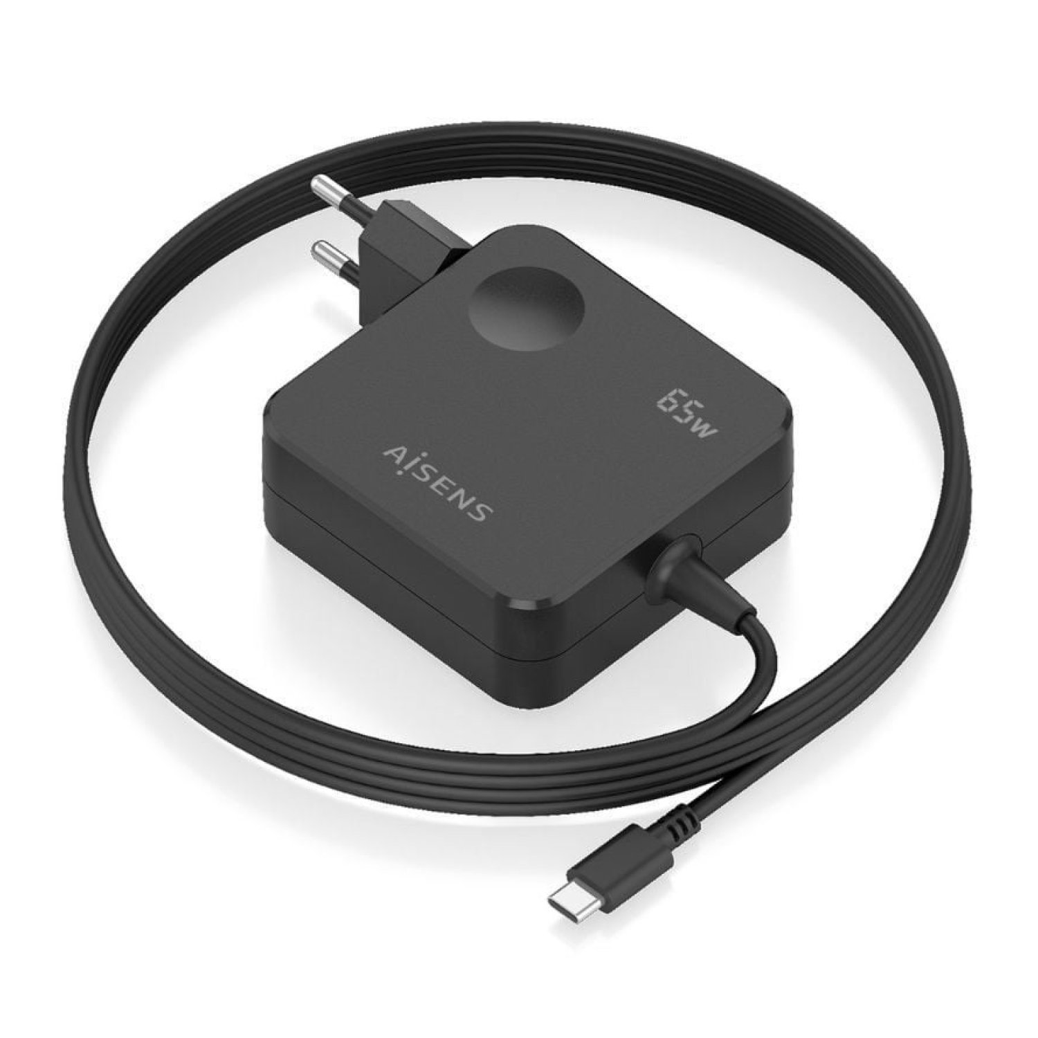 Aisens · Cargador USB-C 65W · Negro