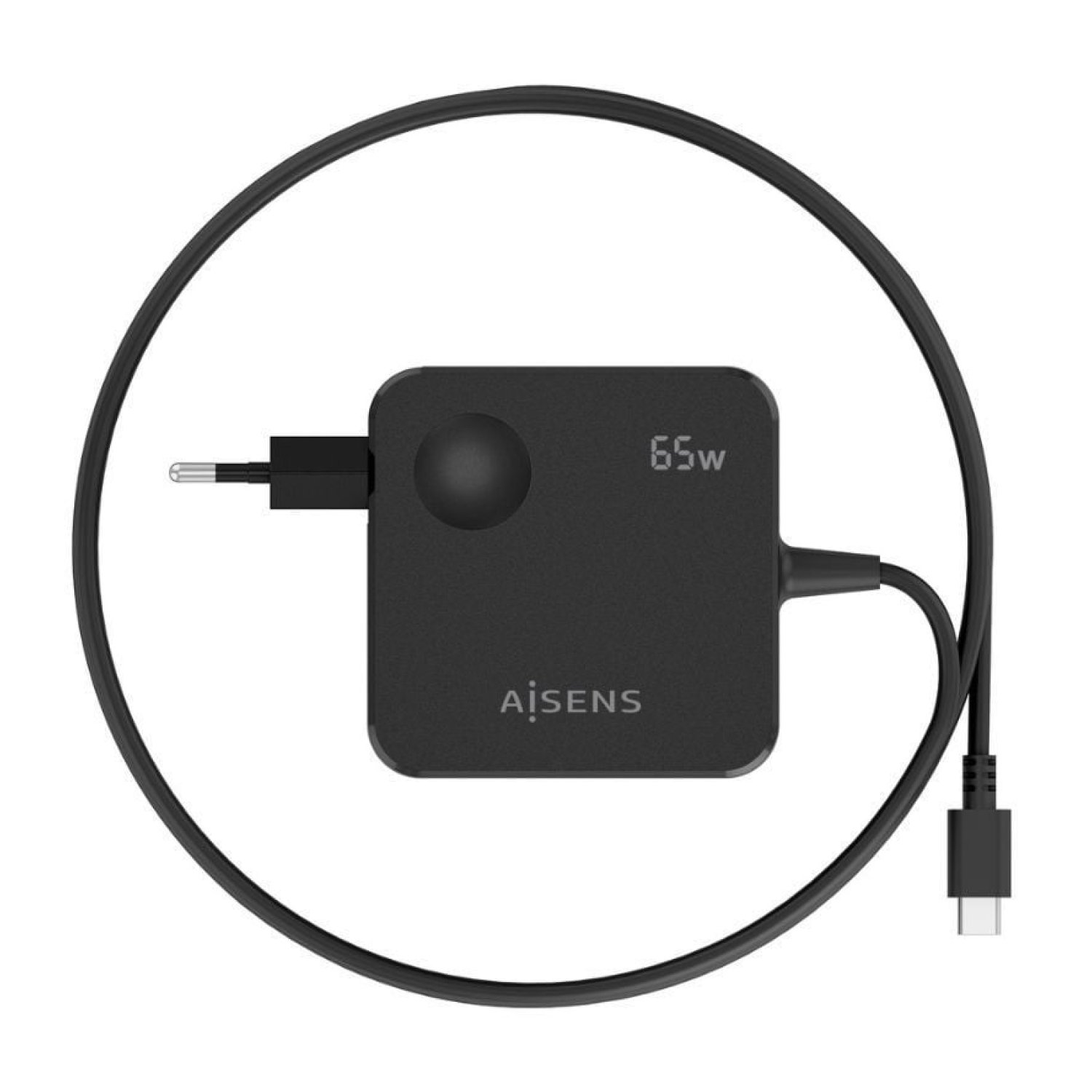 Aisens · Cargador USB-C 65W · Negro