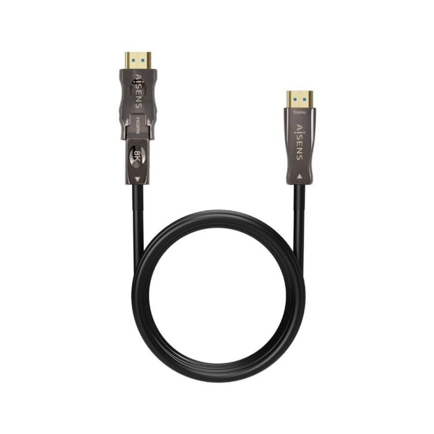 Aisens · Cable HDMI 2.1 8K · 30m · Desmontable · Conectores D-Macho/Macho · Negro