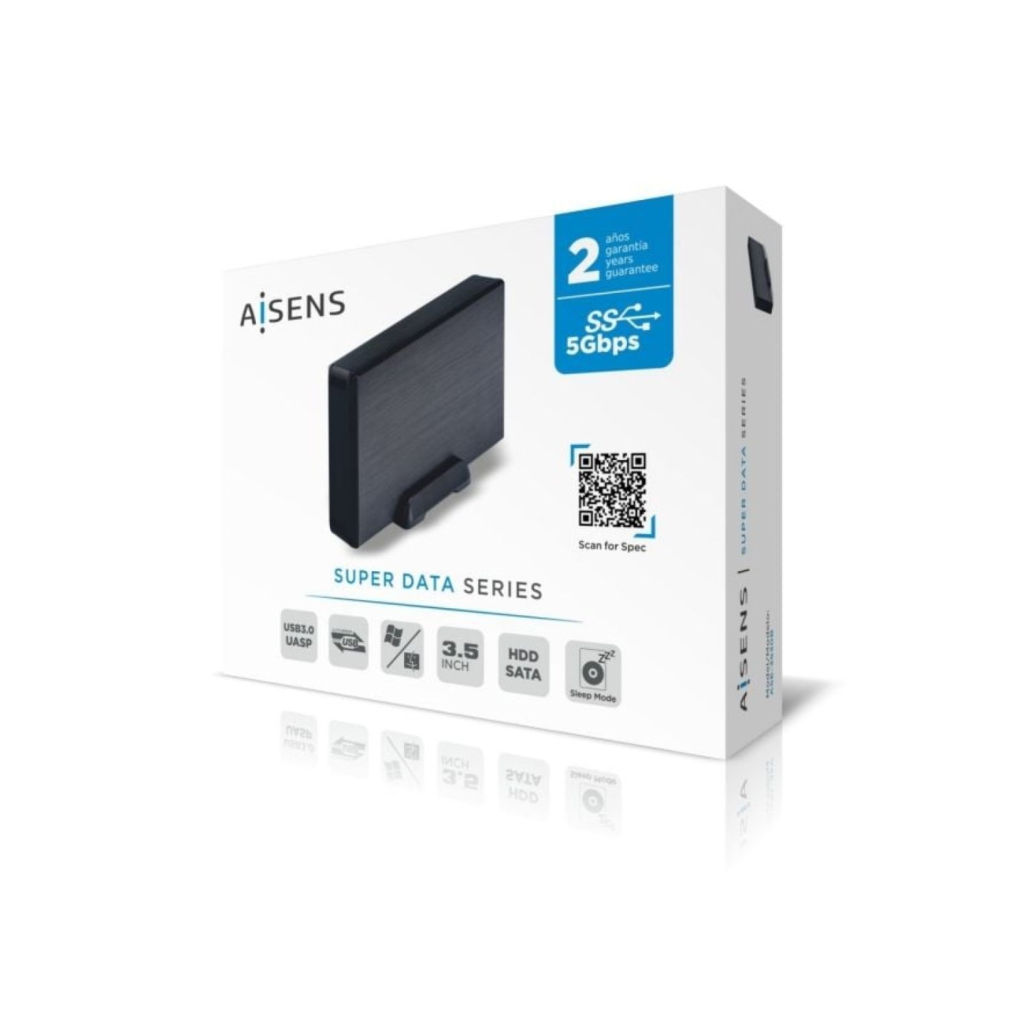 Aisens ASE-3530B · Caja Externa Disco Duro 3,5" · USB 3.1