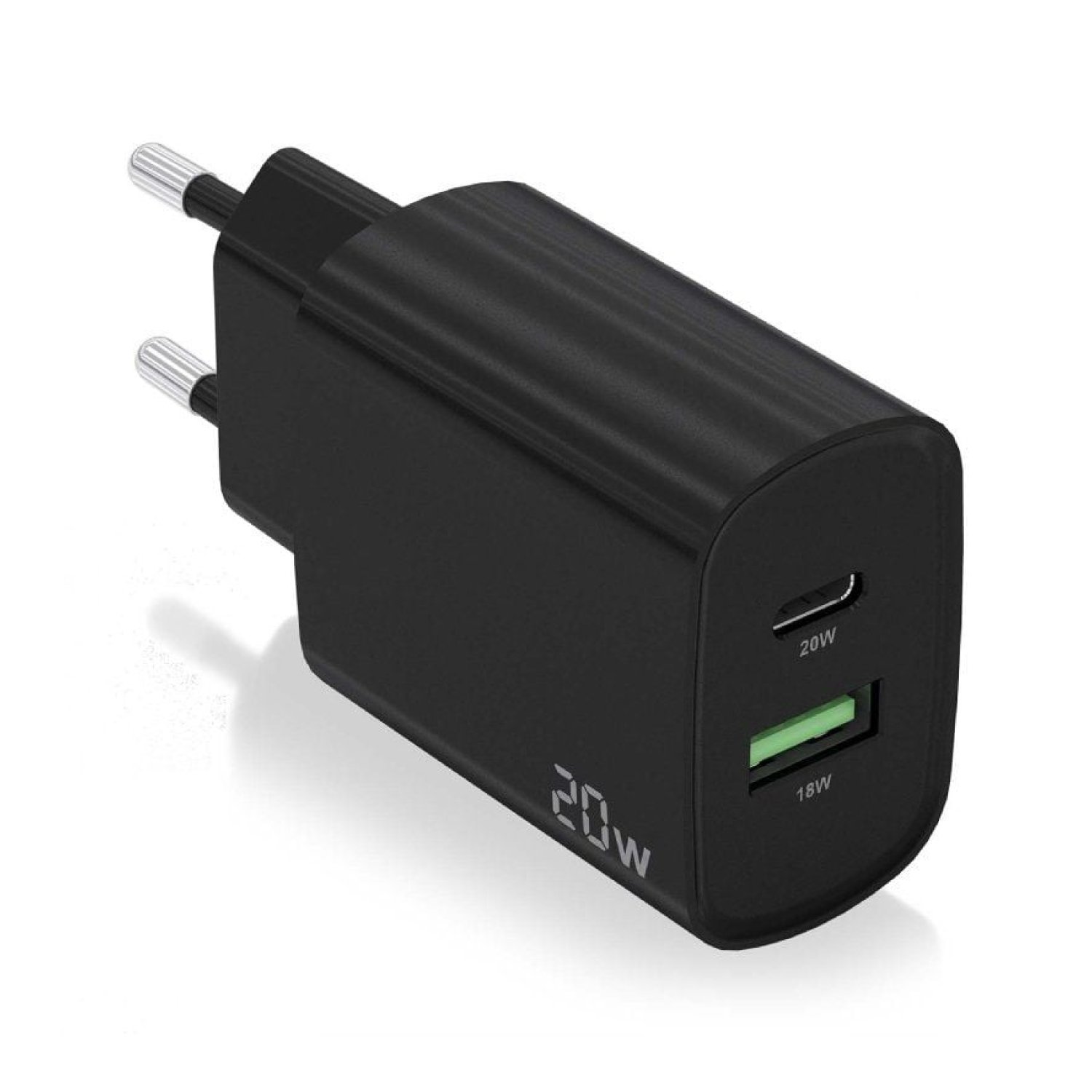 Aisens Cargador Pared · 20W · 1x USB-C · 1x USB