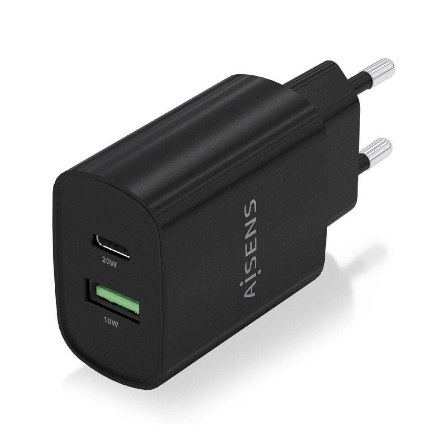 Aisens Cargador Pared · 20W · 1x USB-C · 1x USB