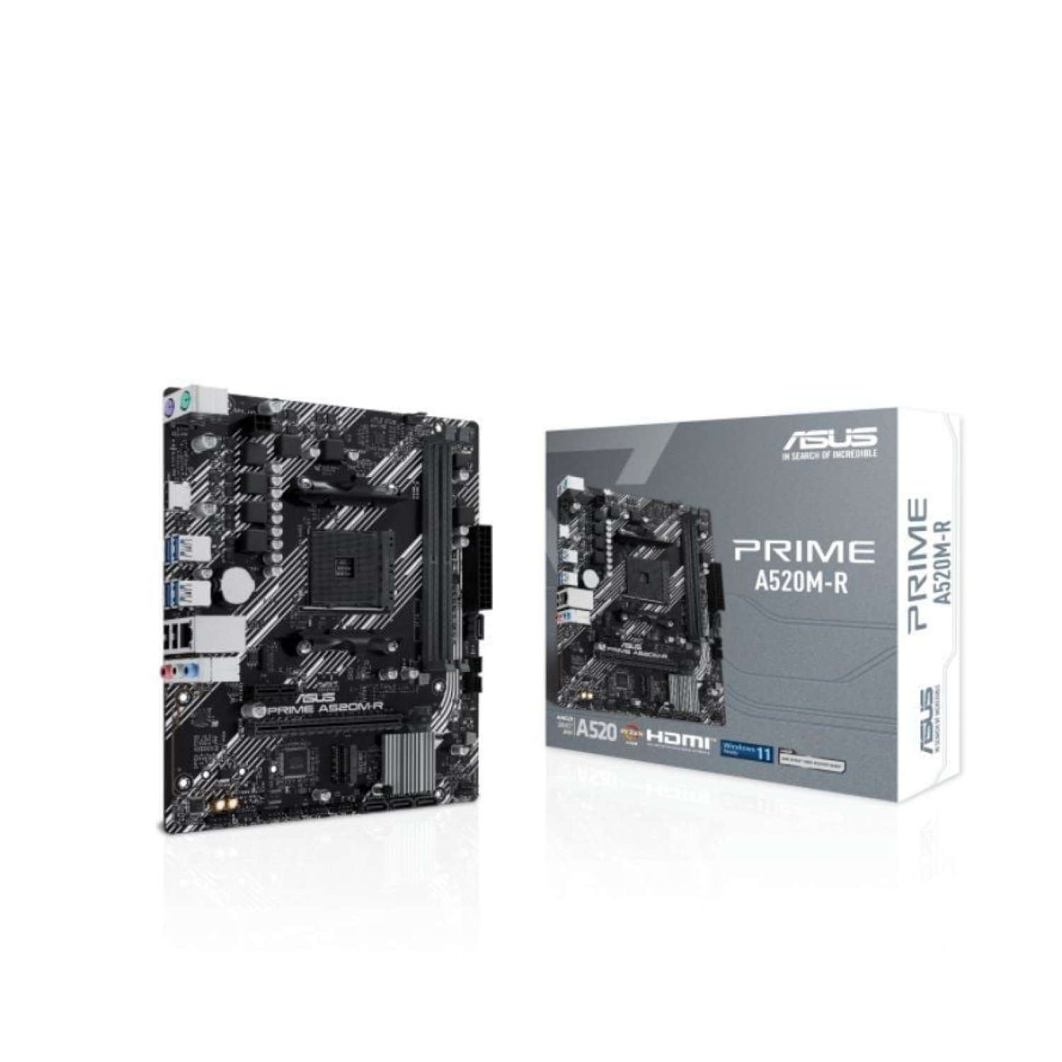 Asus Prime A520M-R · Socket AM4 · Micro ATX · DDR4 · PCIe 3.0