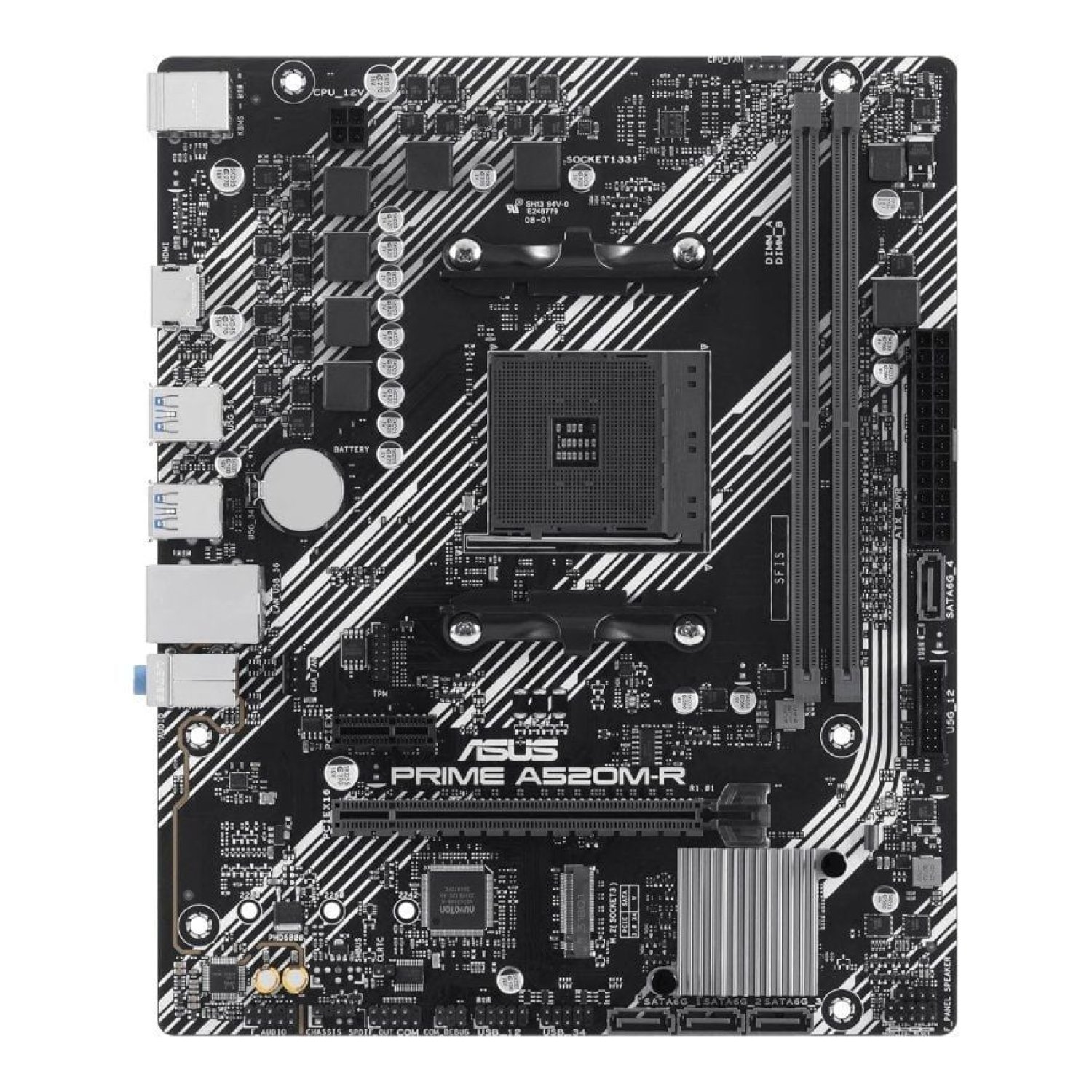 Asus Prime A520M-R · Socket AM4 · Micro ATX · DDR4 · PCIe 3.0