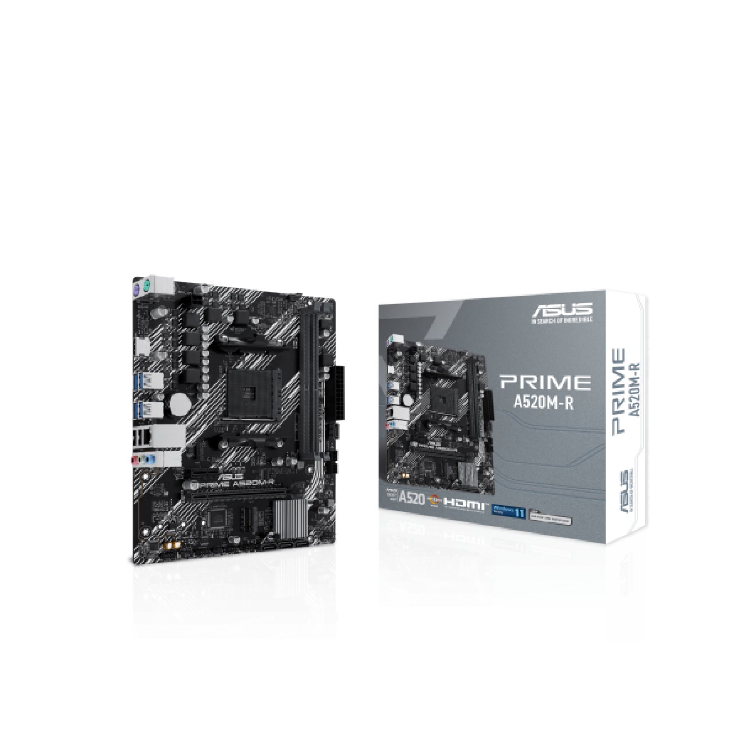 Asus Prime A520M-R · Socket AM4 · Micro ATX · DDR4 · PCIe 3.0