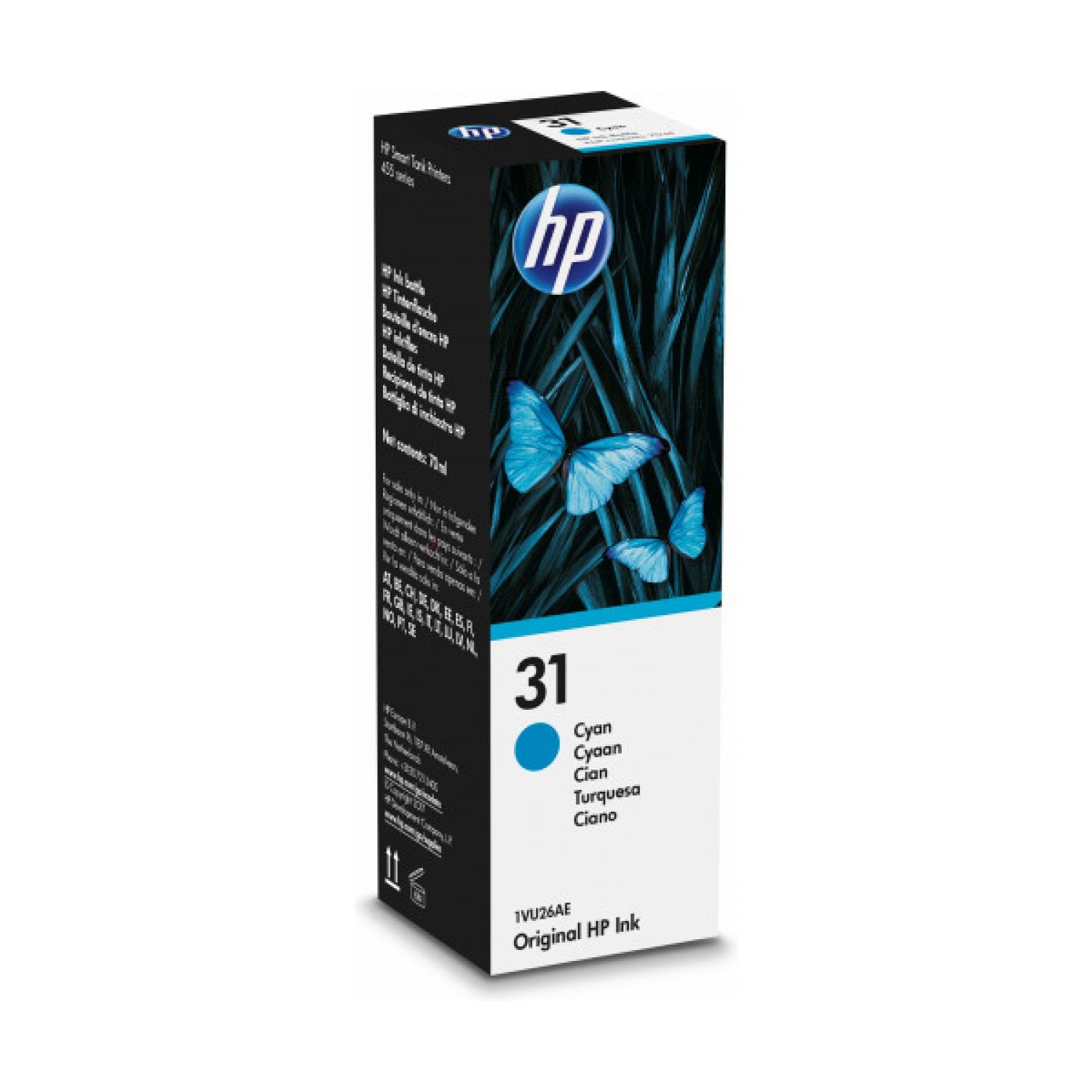 HP · Botella de Tinta Original Nº31 · Cian