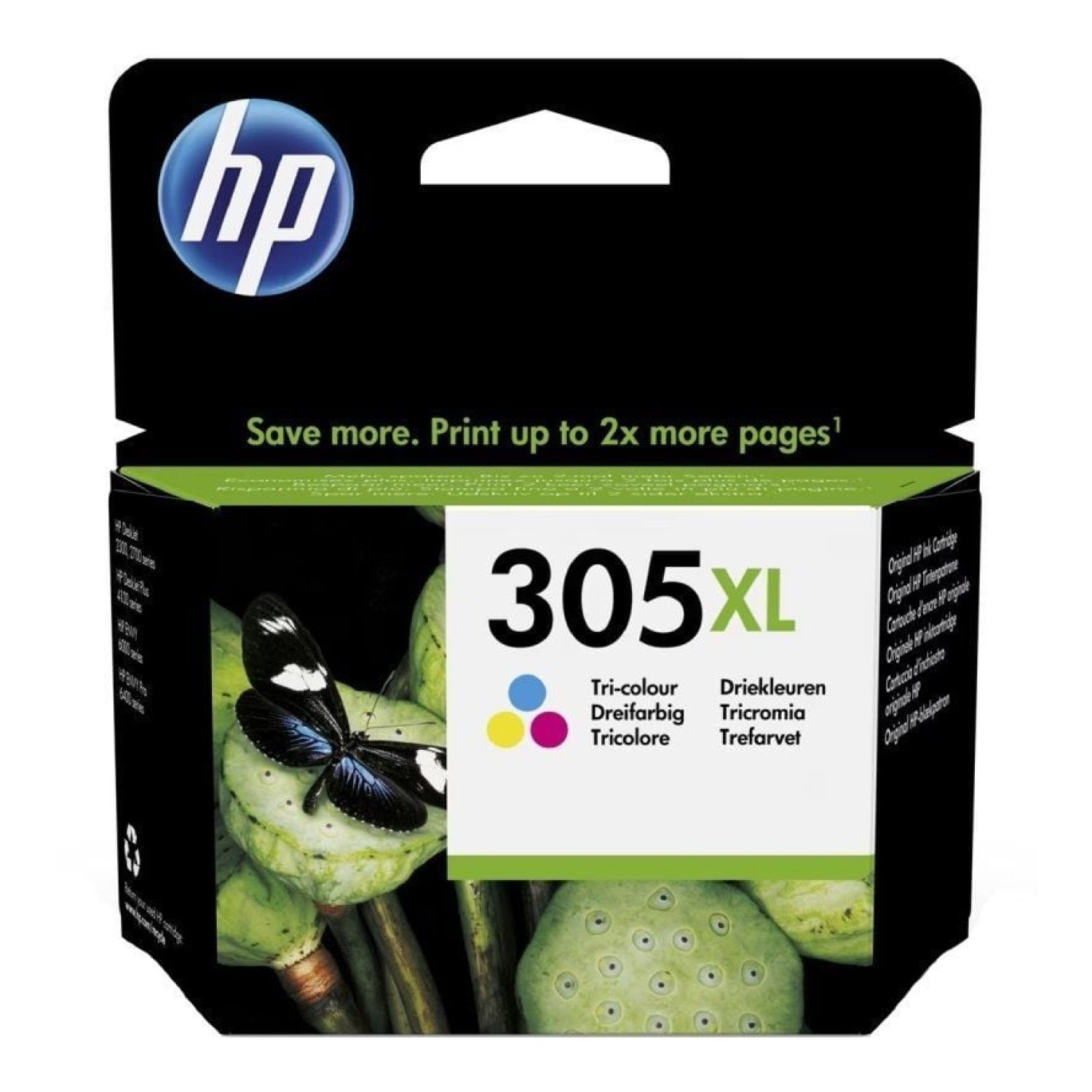 HP Cartucho Tinta 305 XL · Alta Capacidad · Tricolor