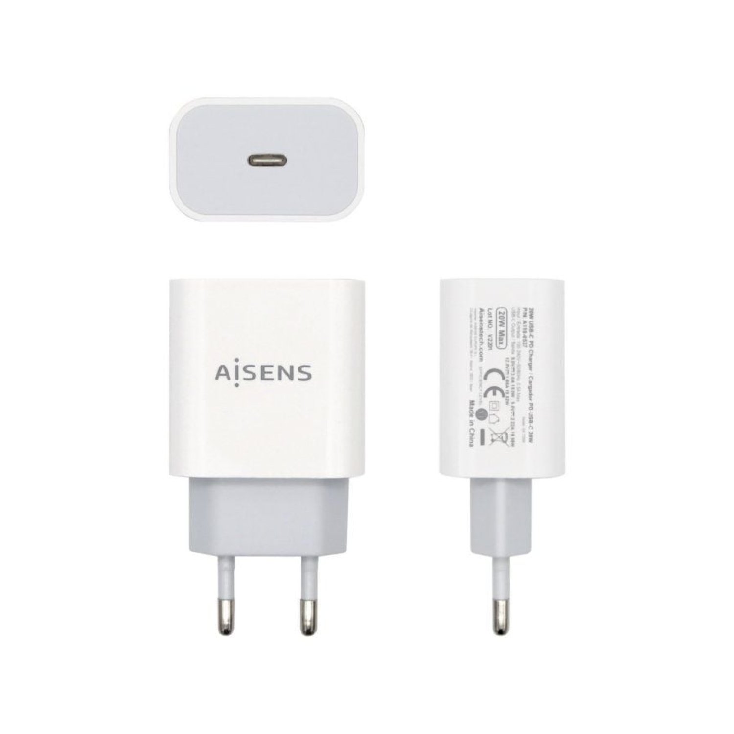 Aisens Cargador Pared · USB-C · 20W