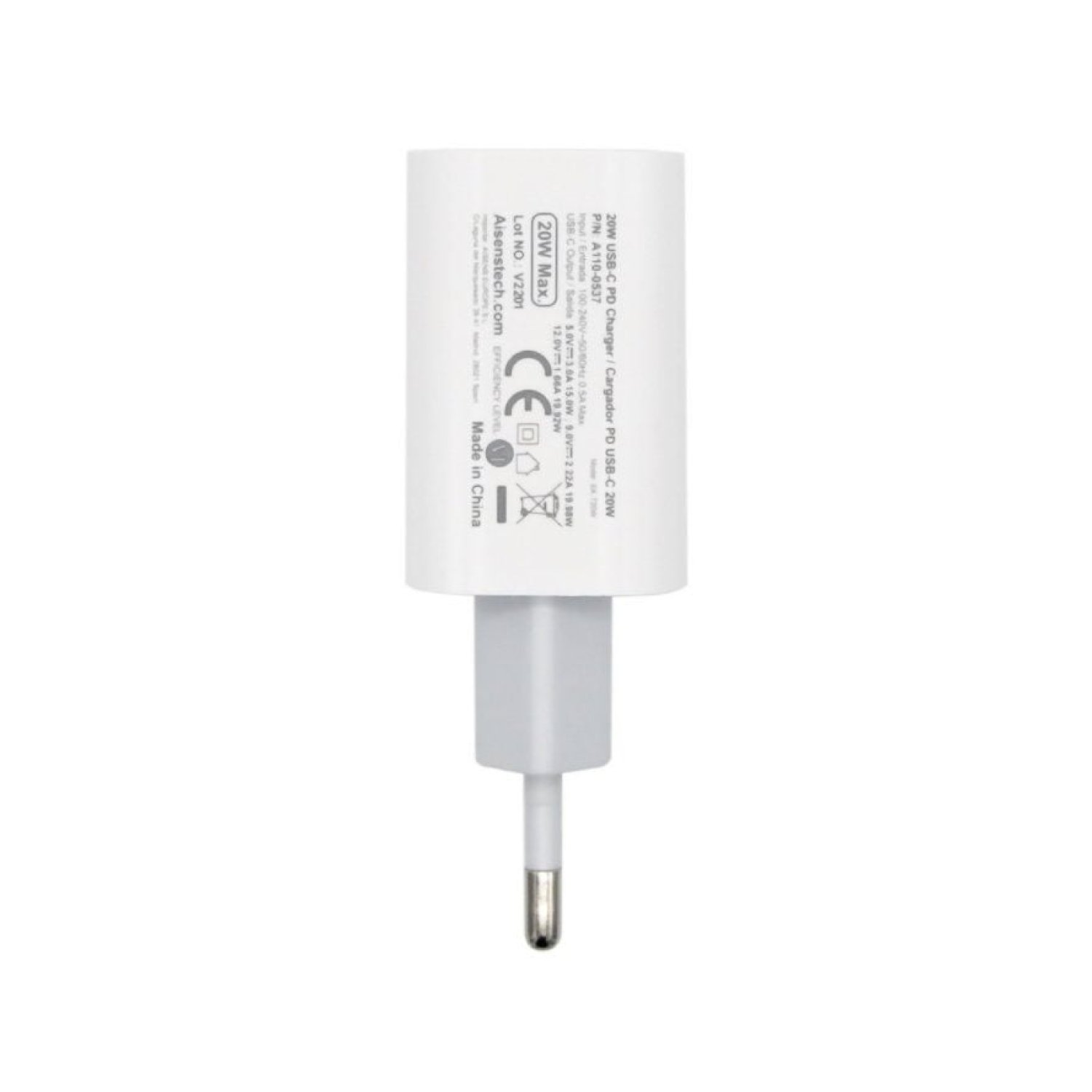 Aisens Cargador Pared · USB-C · 20W