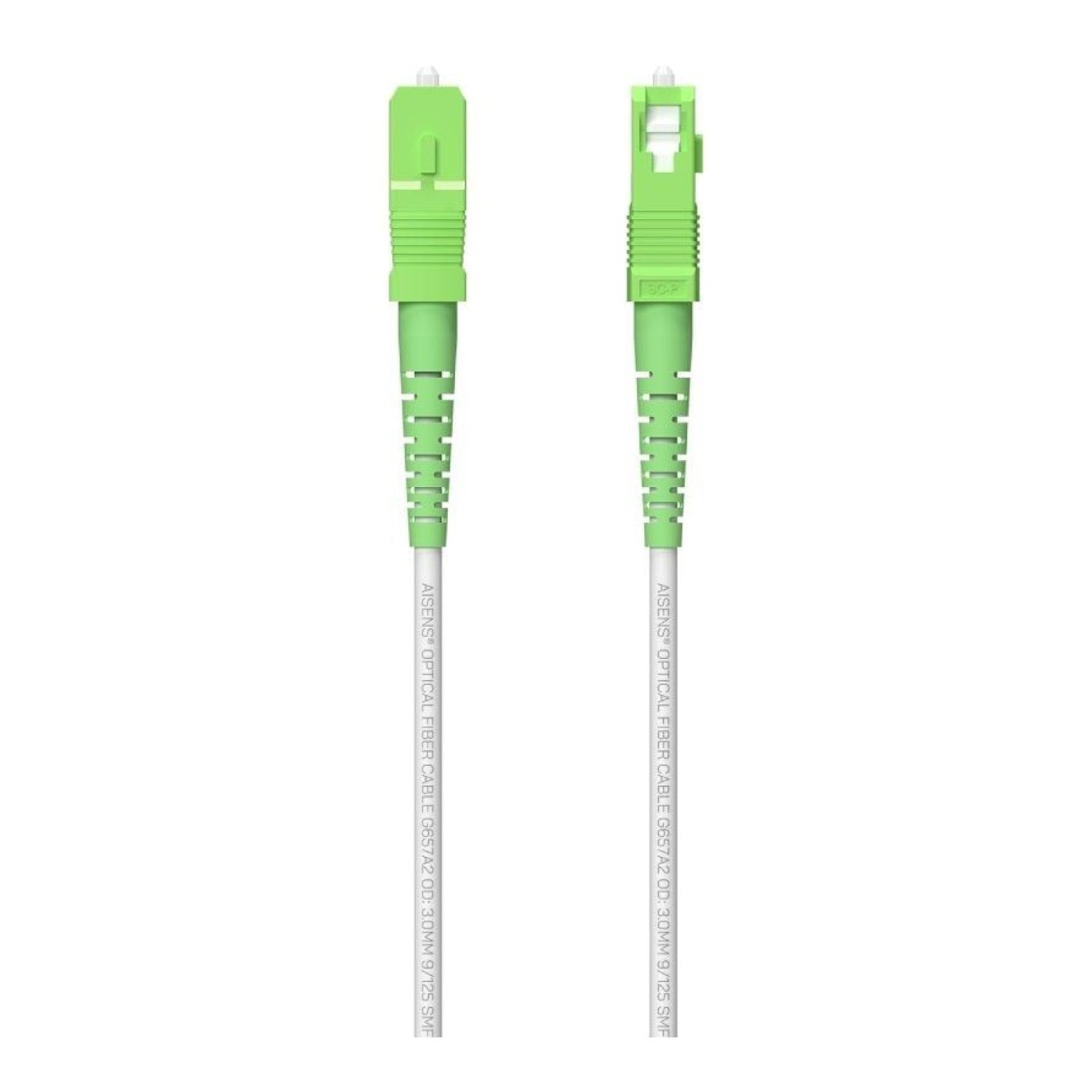 Aisens · Cable Fibra Óptica G657A2 · 9/125 SMF · 80m · LSZH · Blanco