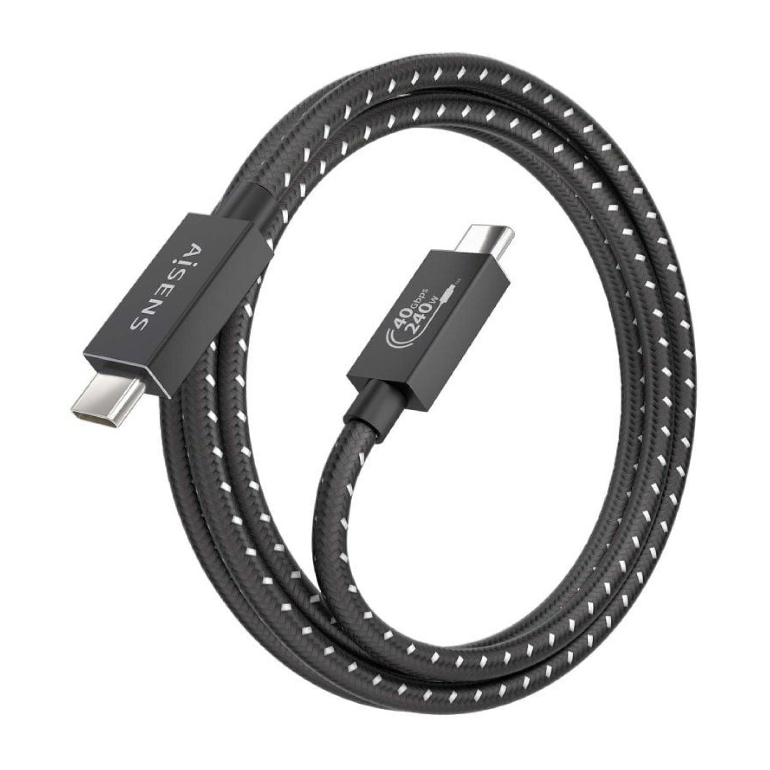 Aisens Cable USB 4.0 Tipo-C · 1,5m · 240W · 40Gbps · Gris