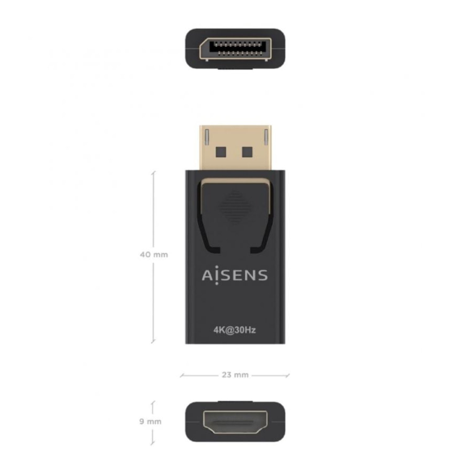 Aisens · Adaptador DisplayPort a HDMI · Macho-Hembra · Negro