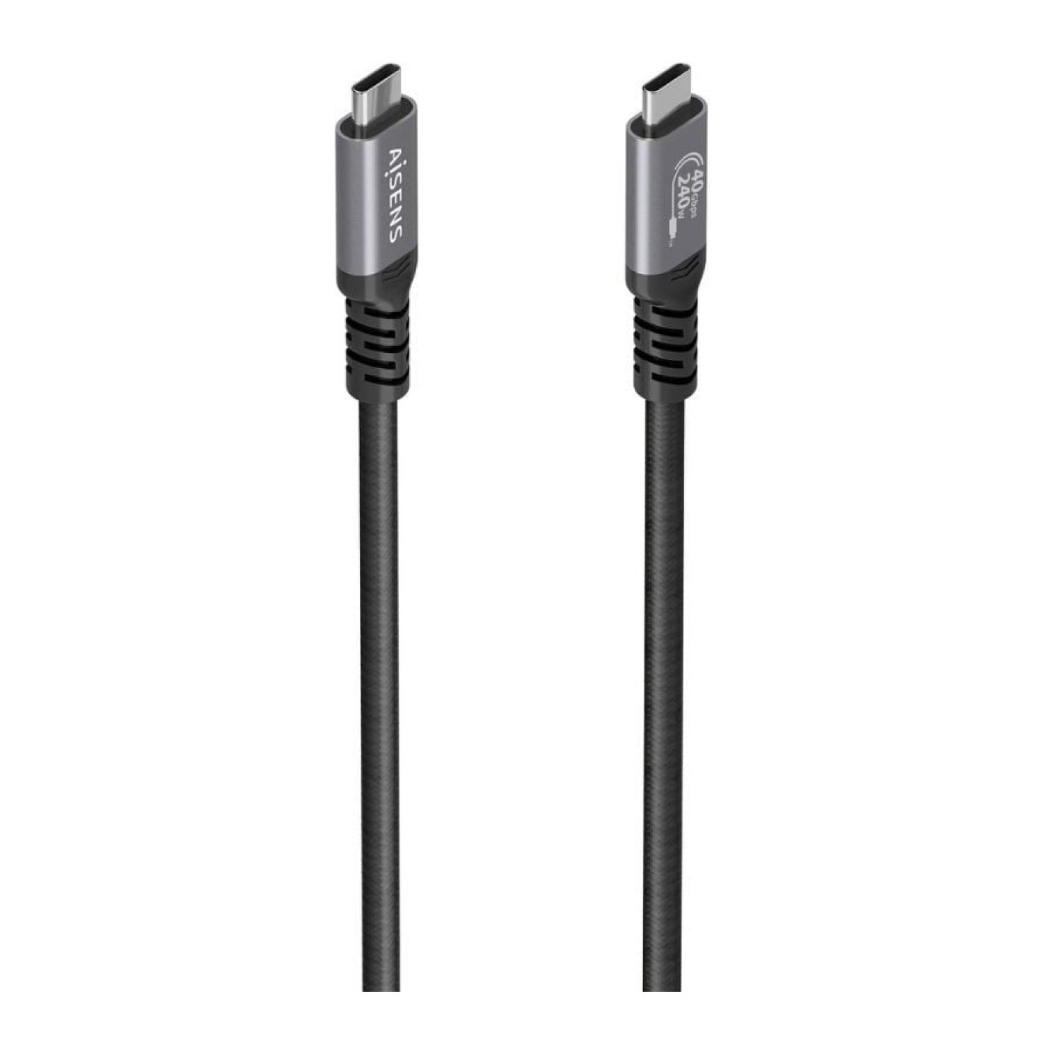 Aisens · Cable USB 4.0 Tipo-C · 2m · 240W · 40Gbps · Negro