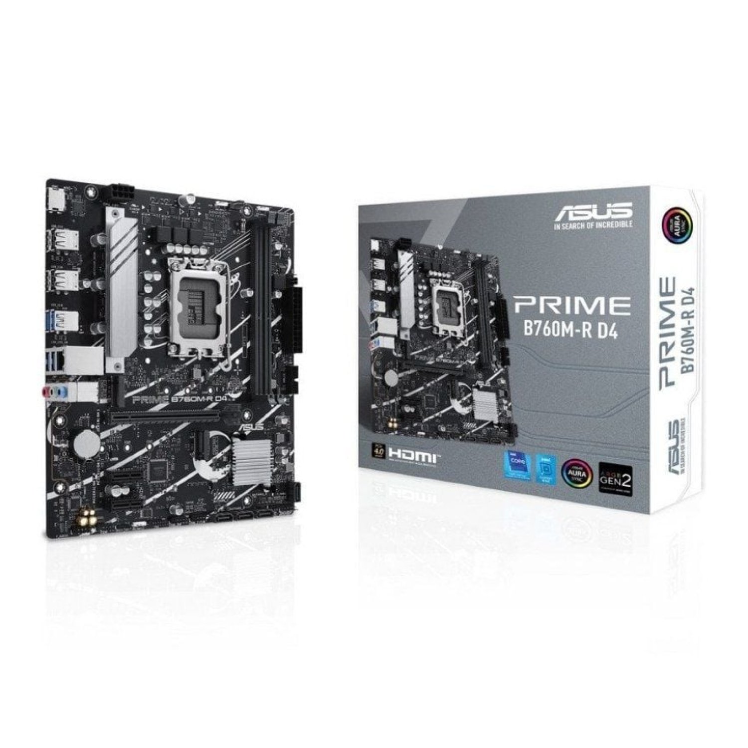 Asus Prime B760M-R D4 · Socket 1700 · DDR4 · PCIe 4.0 · Micro ATX