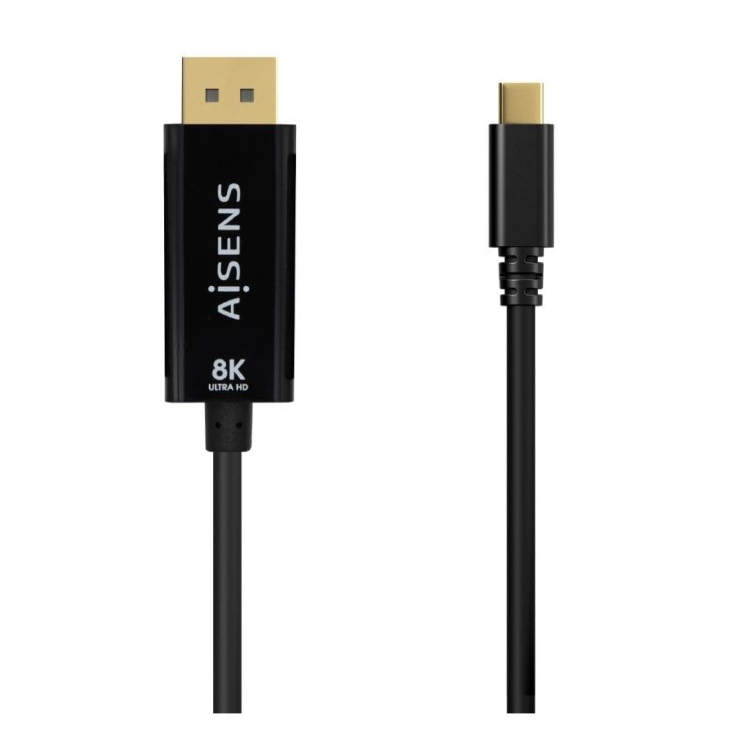 Aisens Cable Conversor USB Tipo-C a DisplayPort · 27W · 1,8m · Negro
