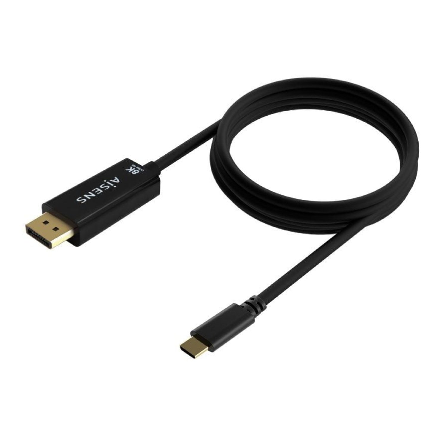 Aisens Cable Conversor USB Tipo-C a DisplayPort · 27W · 1,8m · Negro
