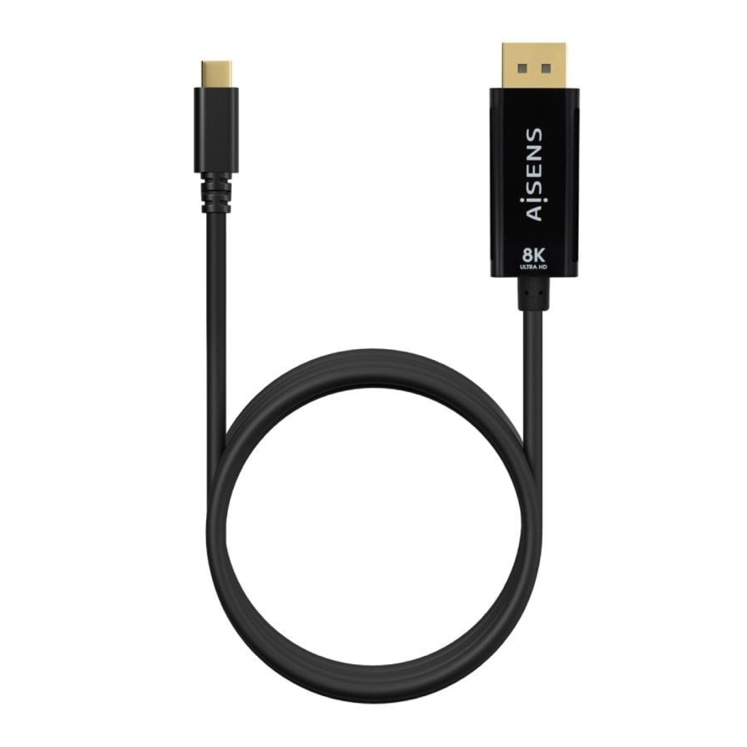Aisens Cable Conversor USB Tipo-C a DisplayPort · 27W · 1,8m · Negro