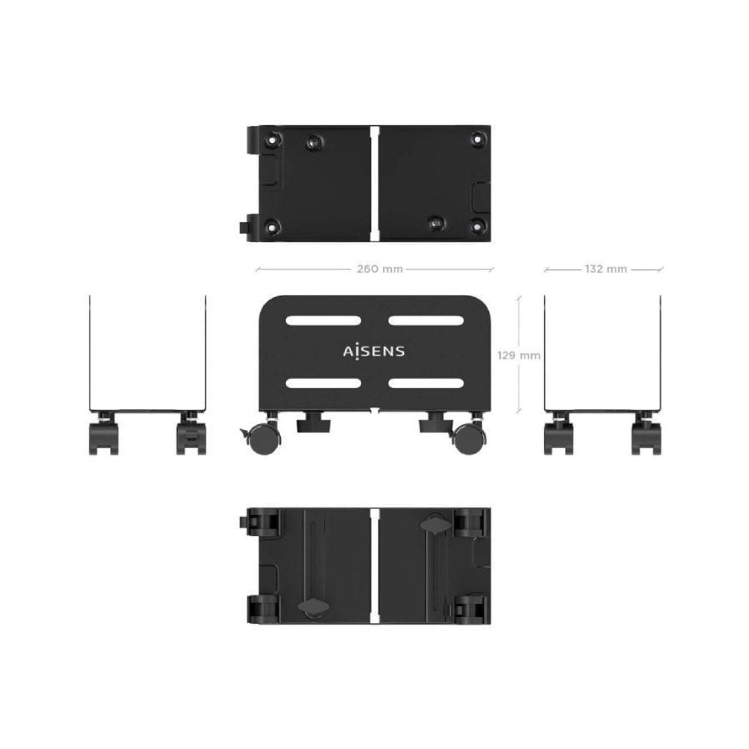 Aisens MPC06-207 · Soporte CPU con Ruedas · Hasta 10kg · Movilidad PC