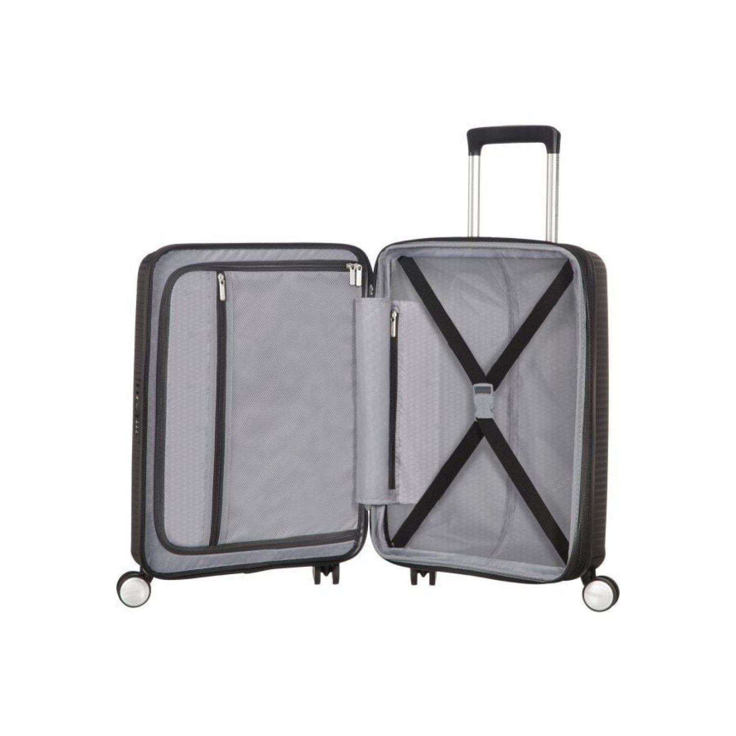 American Tourister SoundBox Spinner · Maleta Cabina 55cm · 4 Ruedas · Negra