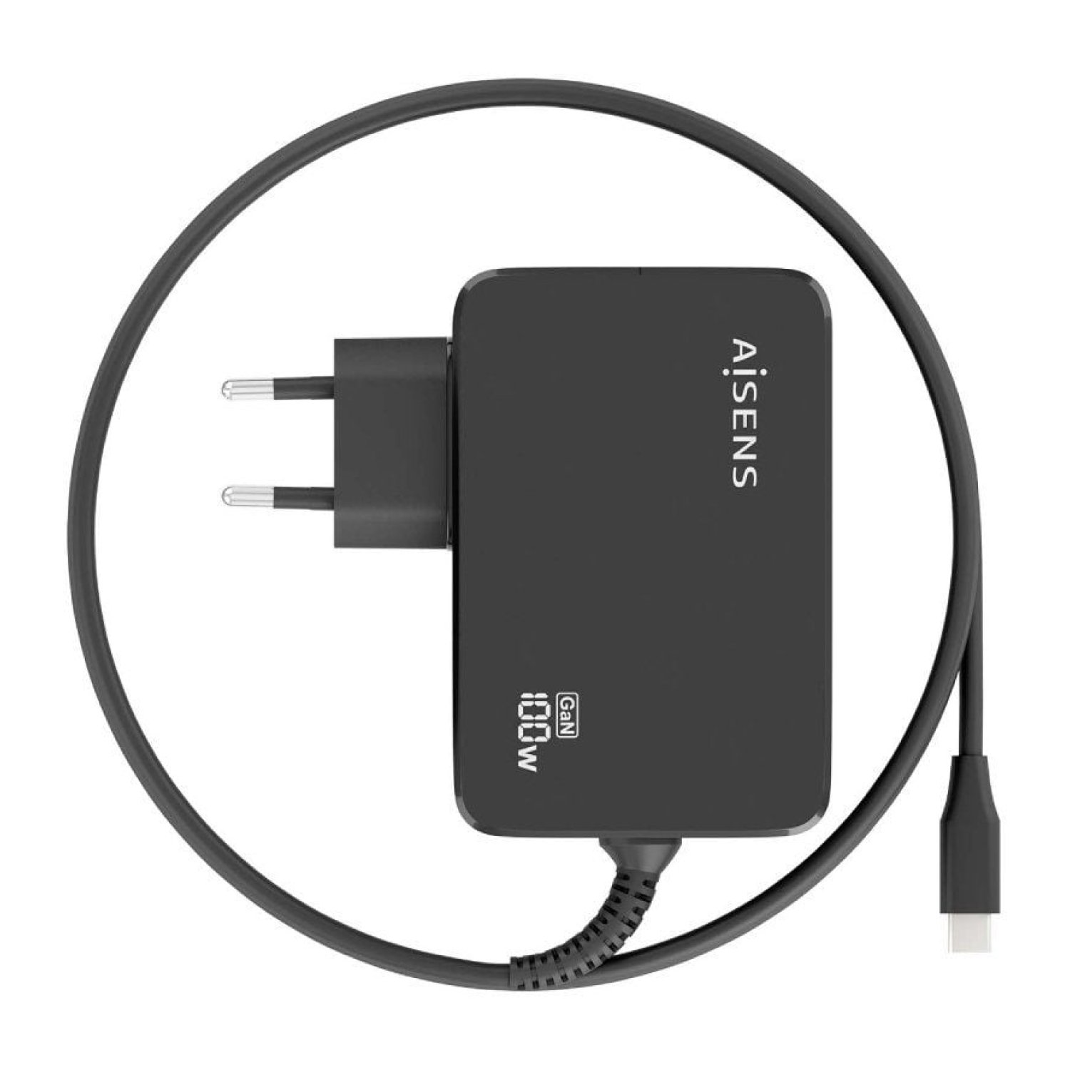 Aisens · Cargador GaN USB-C · 100W · 5-20V · Automático