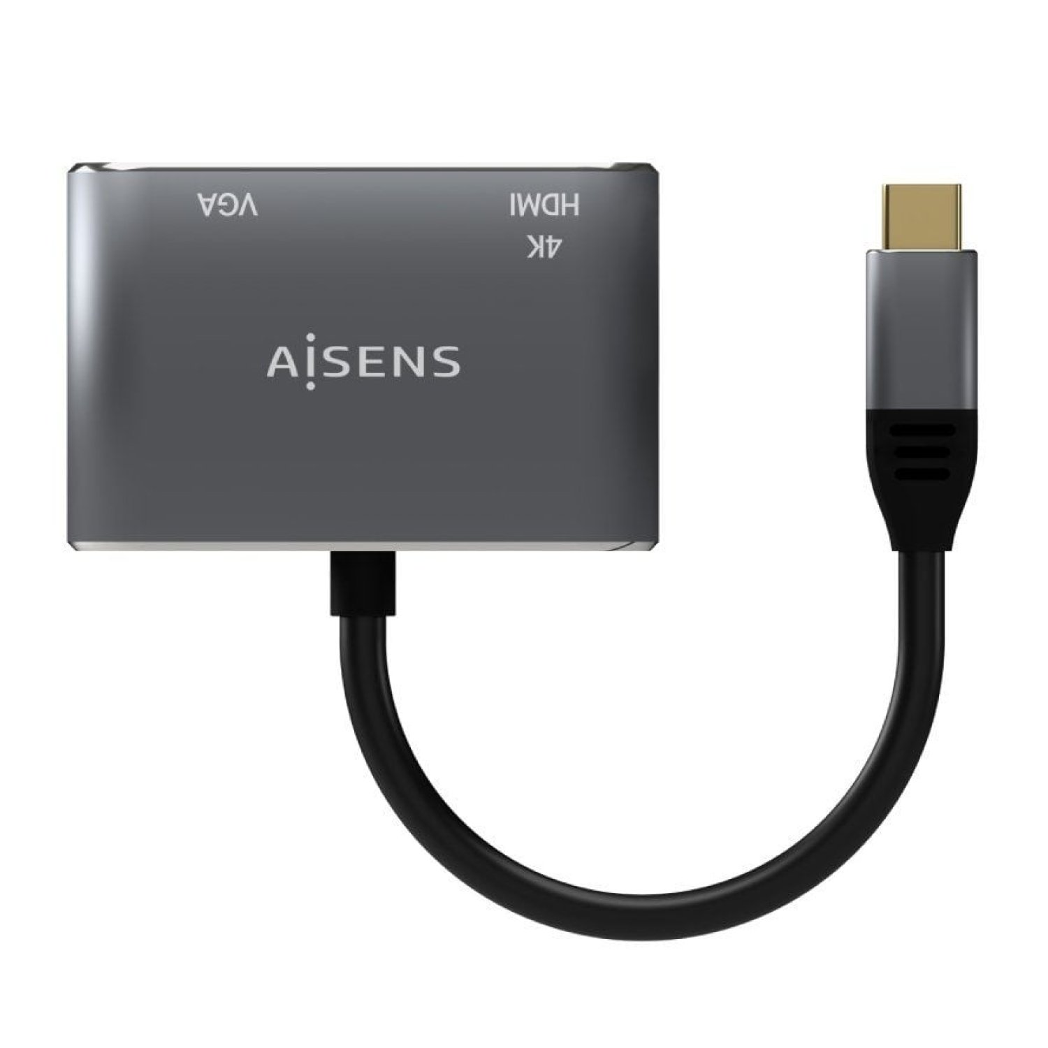 Aisens Conversor HDMI · VGA · USB-C · 15cm · Gris