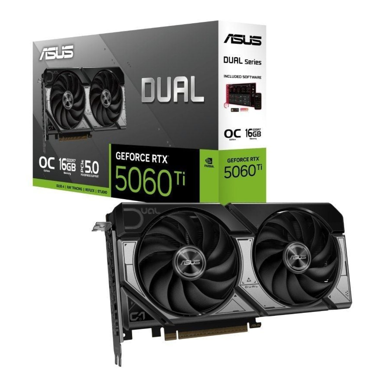 Asus Dual GeForce RTX 5060 Ti OC · 16GB GDDR7