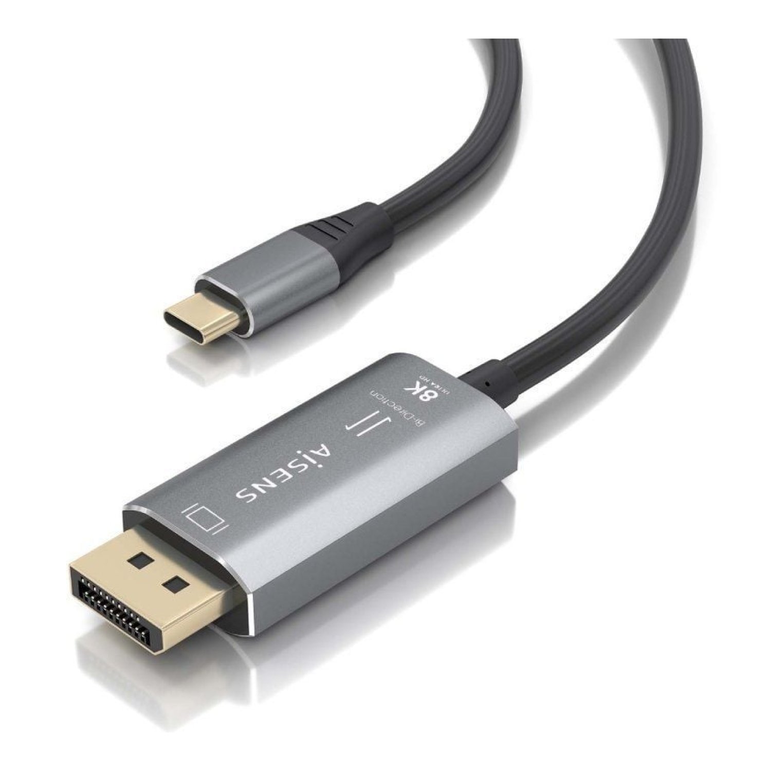 Aisens Cable Conversor · USB Tipo-C a DisplayPort · 1,8m · Negro
