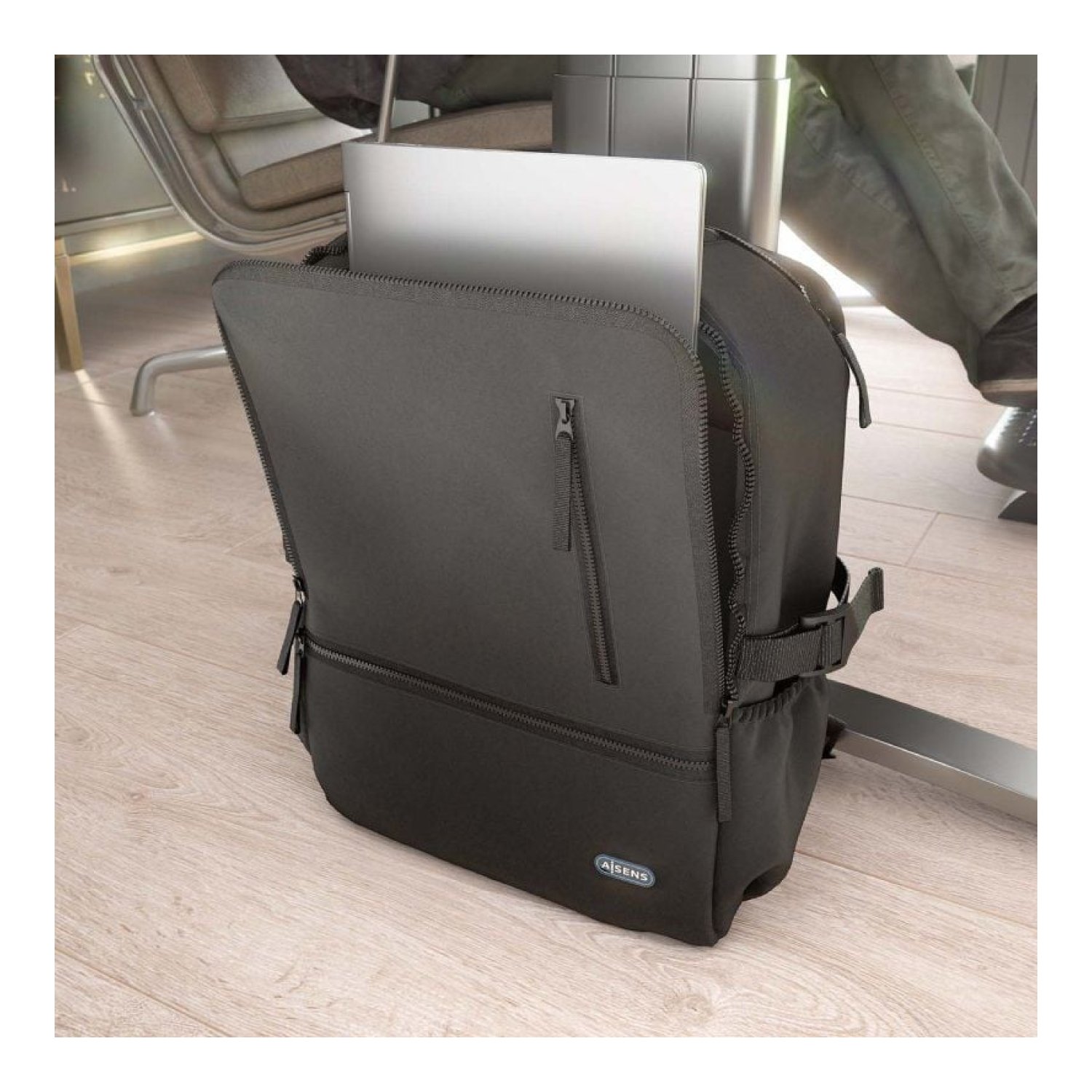 Aisens · Mochila para Portátil · 15,6" · Impermeable · Negro