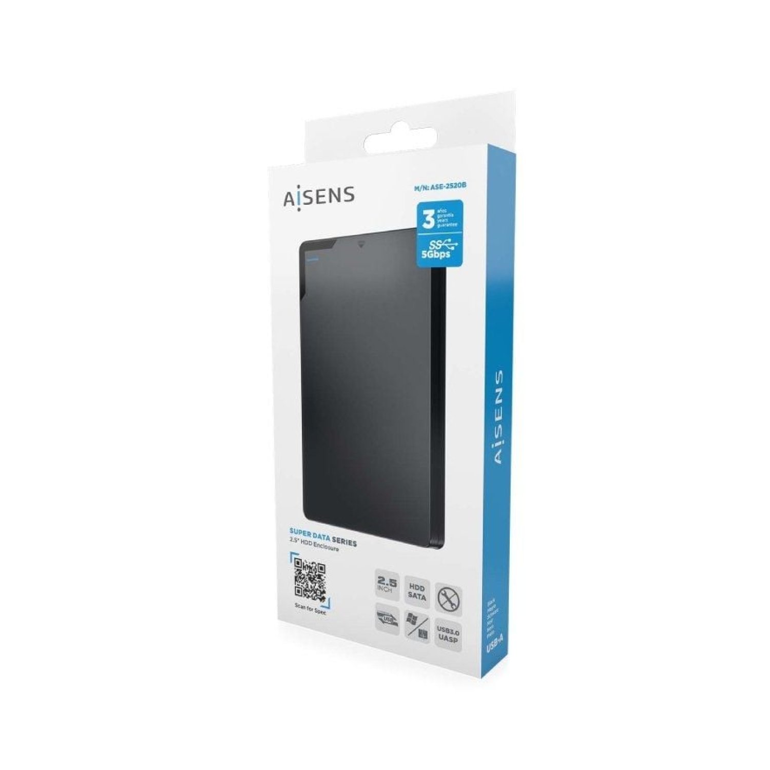 Aisens · Caja Externa Disco Duro 2,5" · USB 3.1 · Sin tornillos