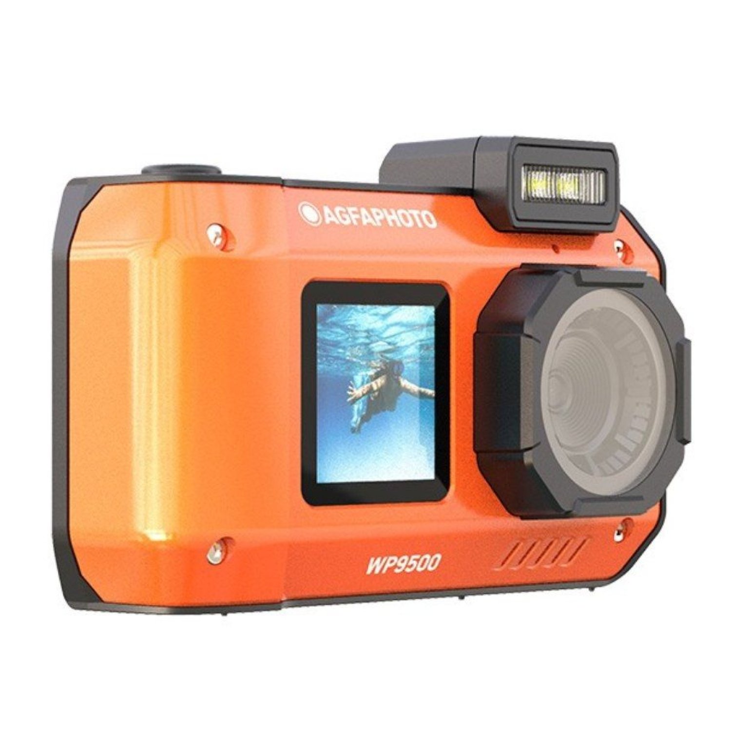 AgfaPhoto Realishot WP9500 · Cámara Deportiva · 24MP · Naranja