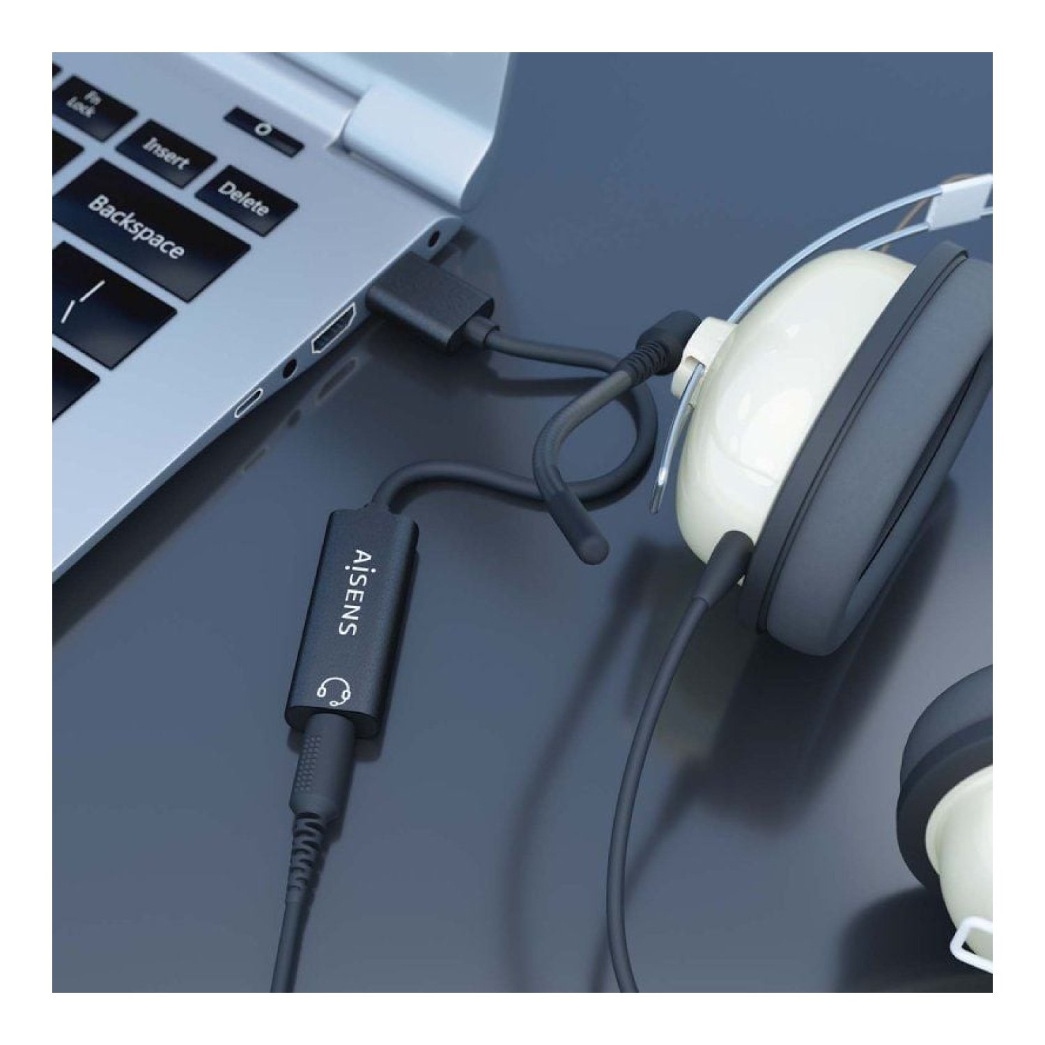 Aisens · Tarjeta de Sonido USB · Jack 3,5mm · Conexión USB Macho