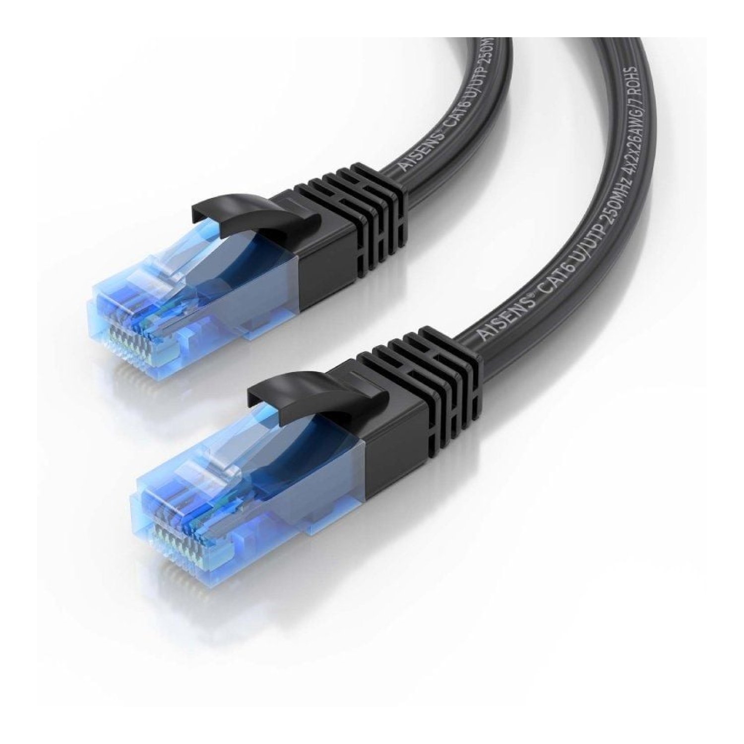 Aisens Cable RJ45 Cat.6 UTP · 1m · AWG26 CCA · Negro
