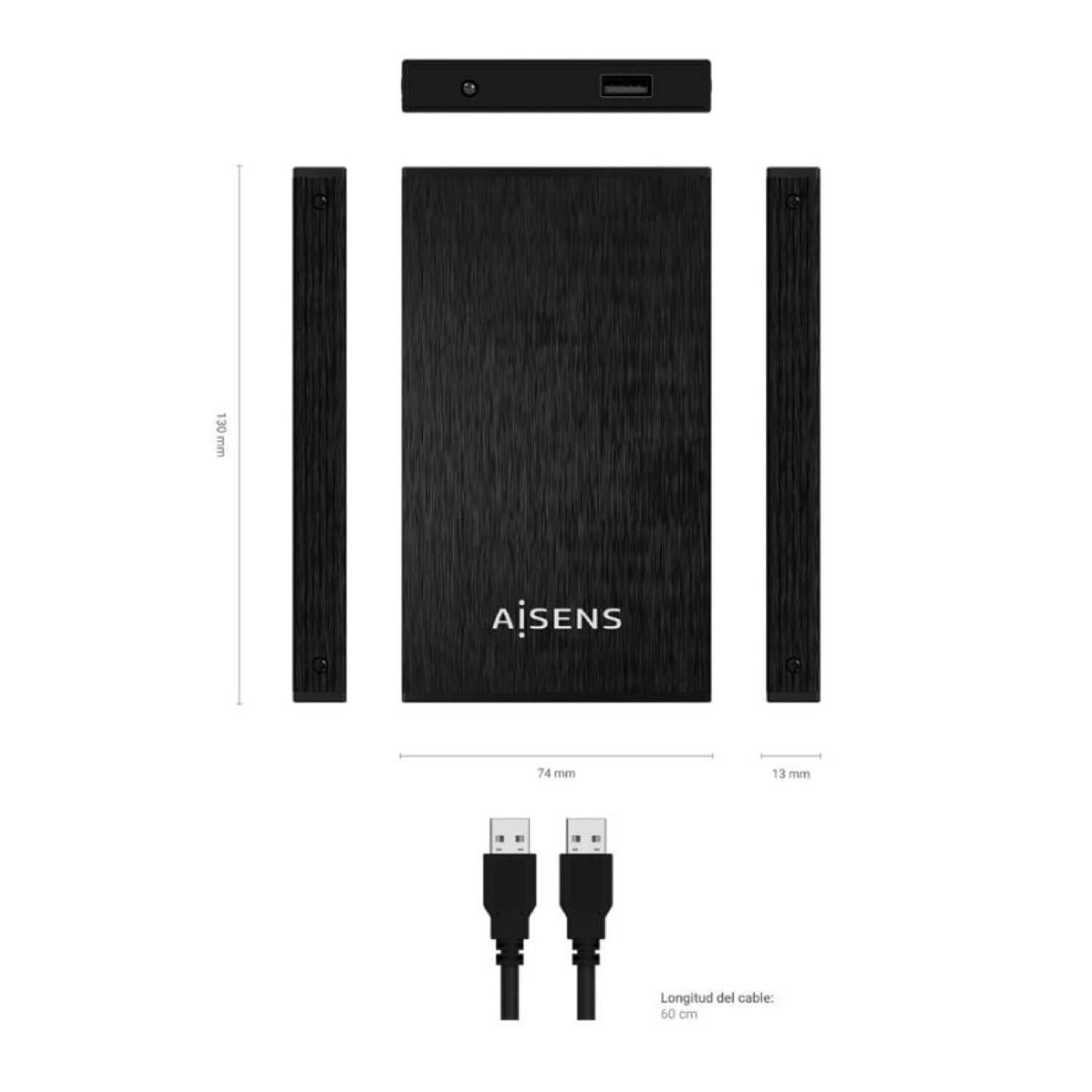 Aisens Caja Externa Disco Duro · 2,5" · USB 3.0