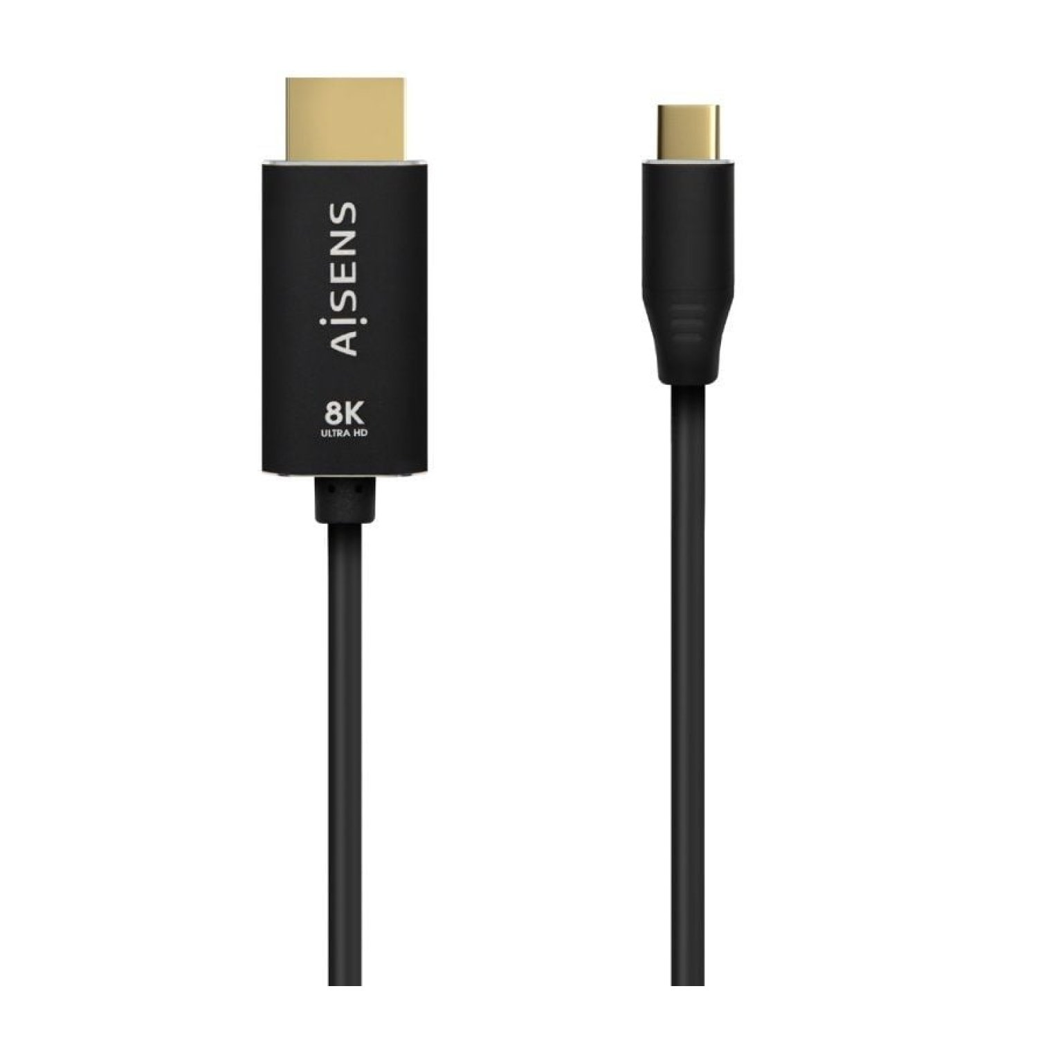 Aisens Cable USB-C a HDMI 8K · 2m · 27W · 6000Mbps · Negro