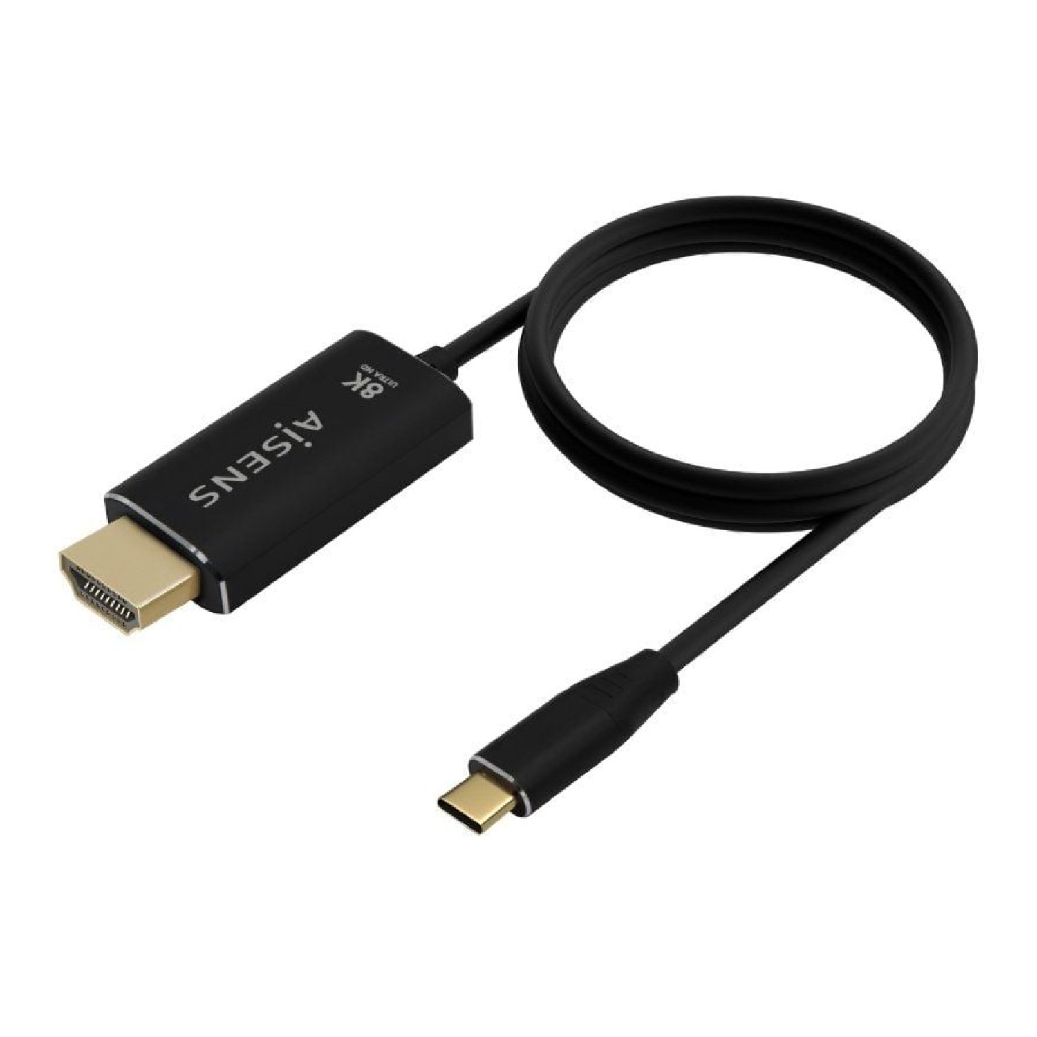 Aisens Cable USB-C a HDMI 8K · 2m · 27W · 6000Mbps · Negro