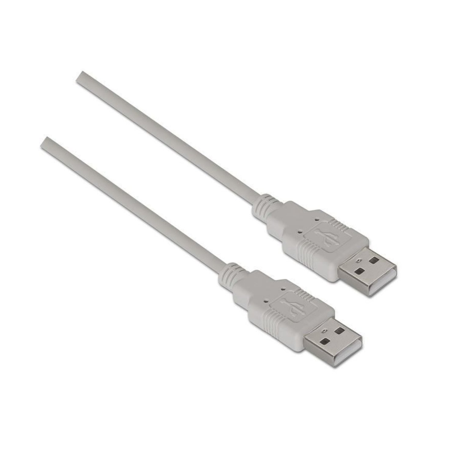 Aisens Cable USB 2.0 · USB Macho-Macho · 2m · 60Mbps · Beige