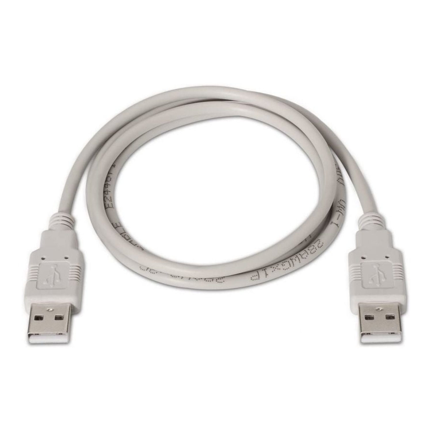 Aisens Cable USB 2.0 · USB Macho-Macho · 2m · 60Mbps · Beige